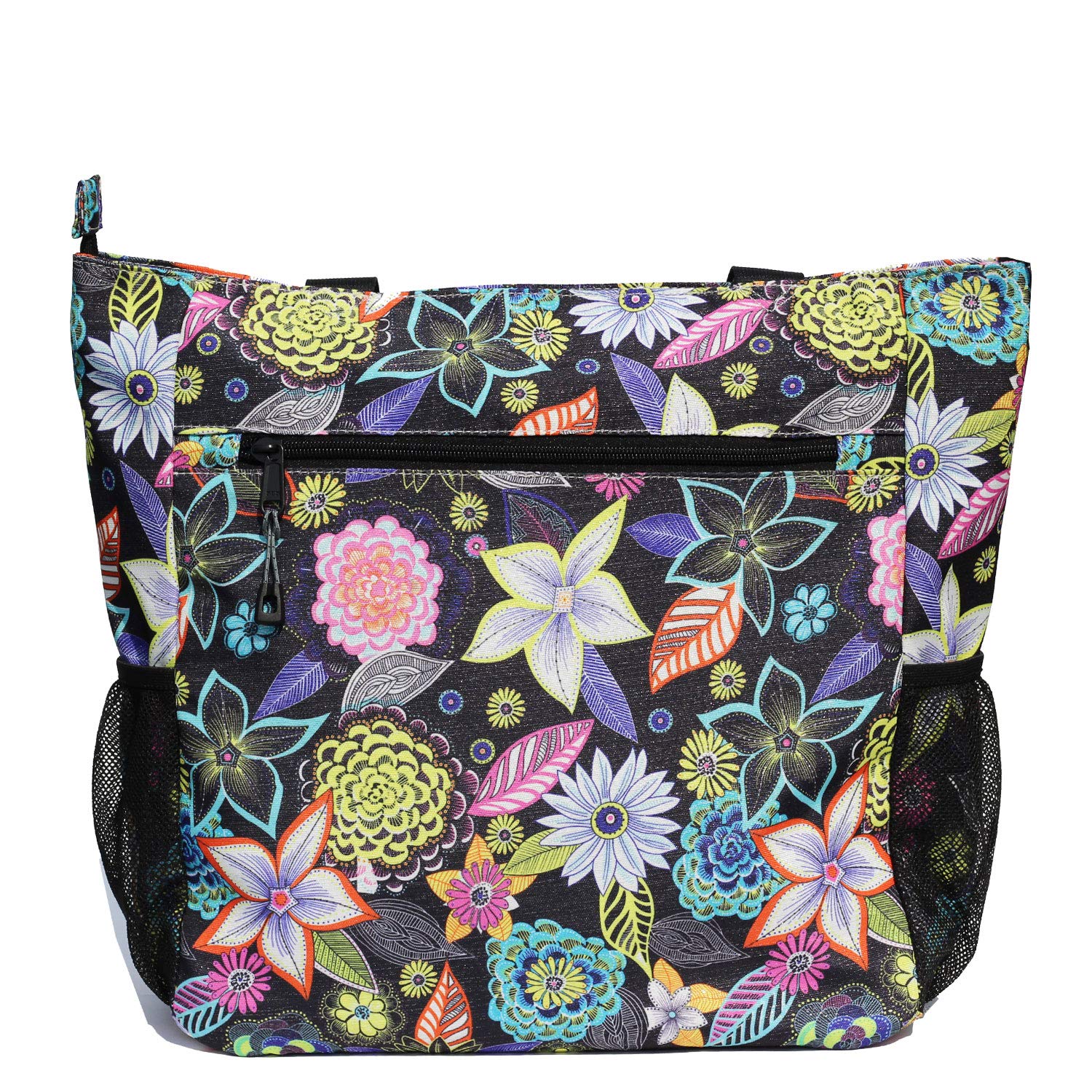 ESVAN Grand sac à bandoulière imprimé floral imperméable pour salle de sport, plage, voyage, usage quotidien