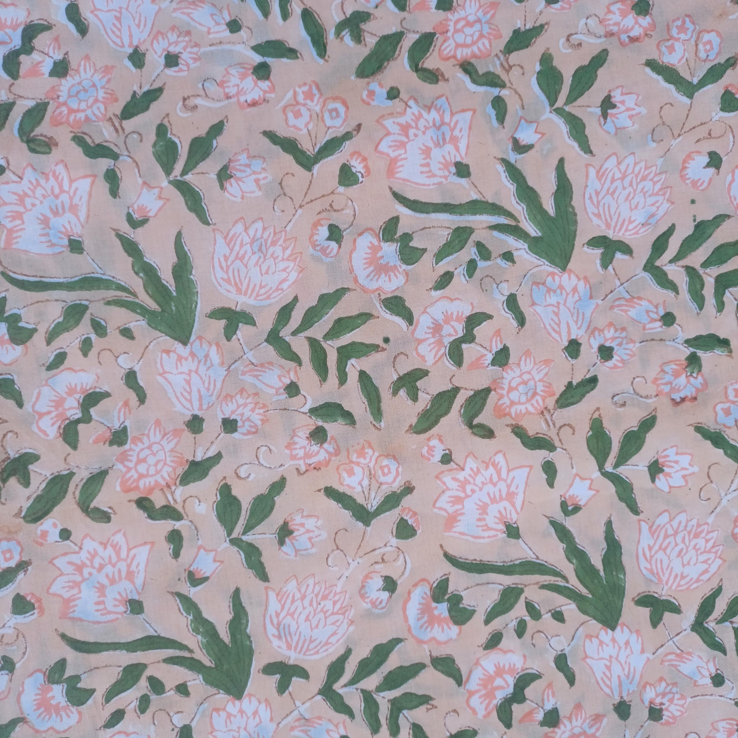 E-Tailor® Hand-Block Printed Pre-Cut Cotton Fabric Ideal for Dressmaking, Sewing, Crafting, Upholstery, Patchwork, Curtains, Quilting Etc. (