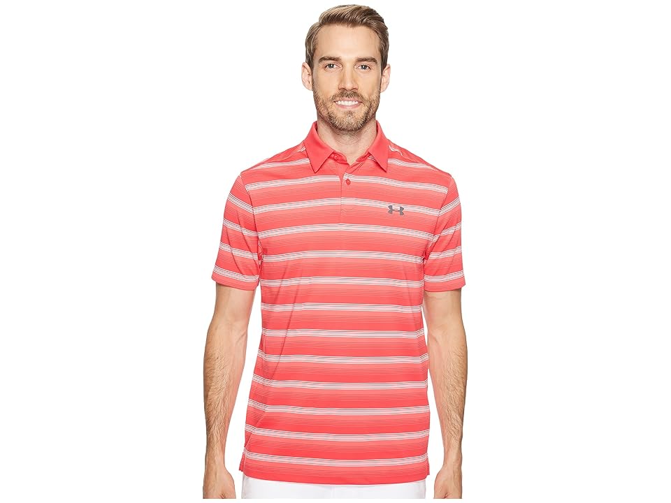 

Under Armour Golf Coolswitch Bermuda Stripe (Hollywood/Rhino Gray) Men's Short Sleeve Knit