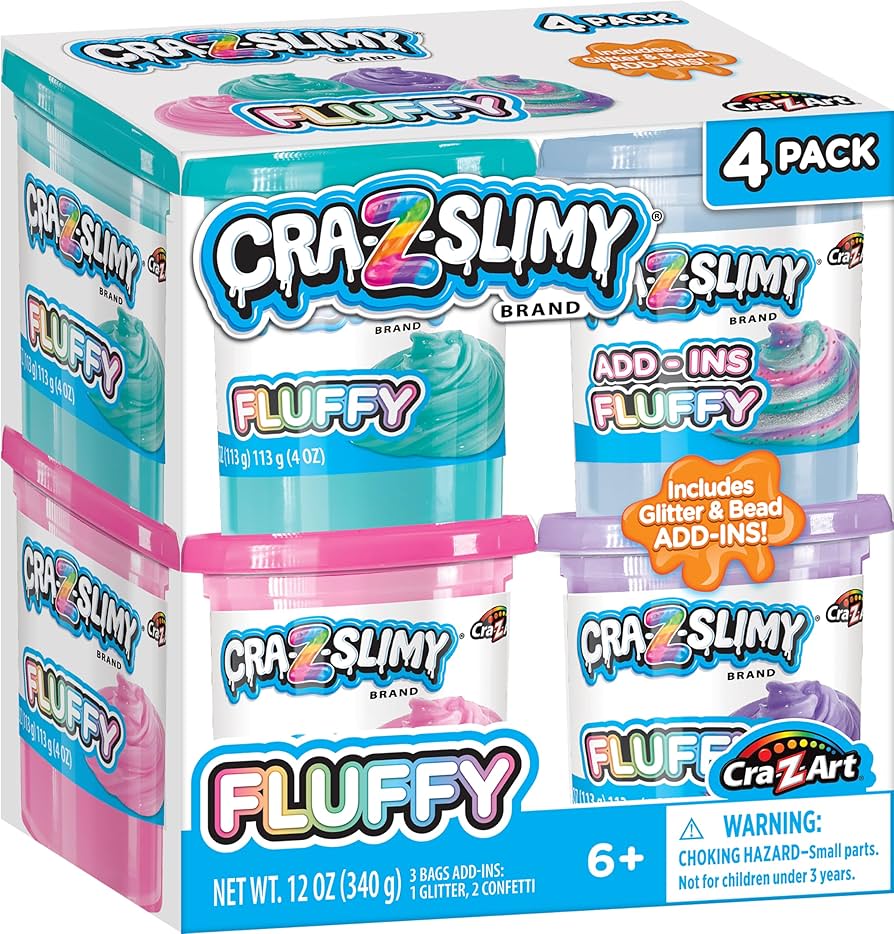 すくりーむ Amazon.com: CRA-Z-Art Cra-Z-Slimy Fluffy 4 Pack Multicolor Premade