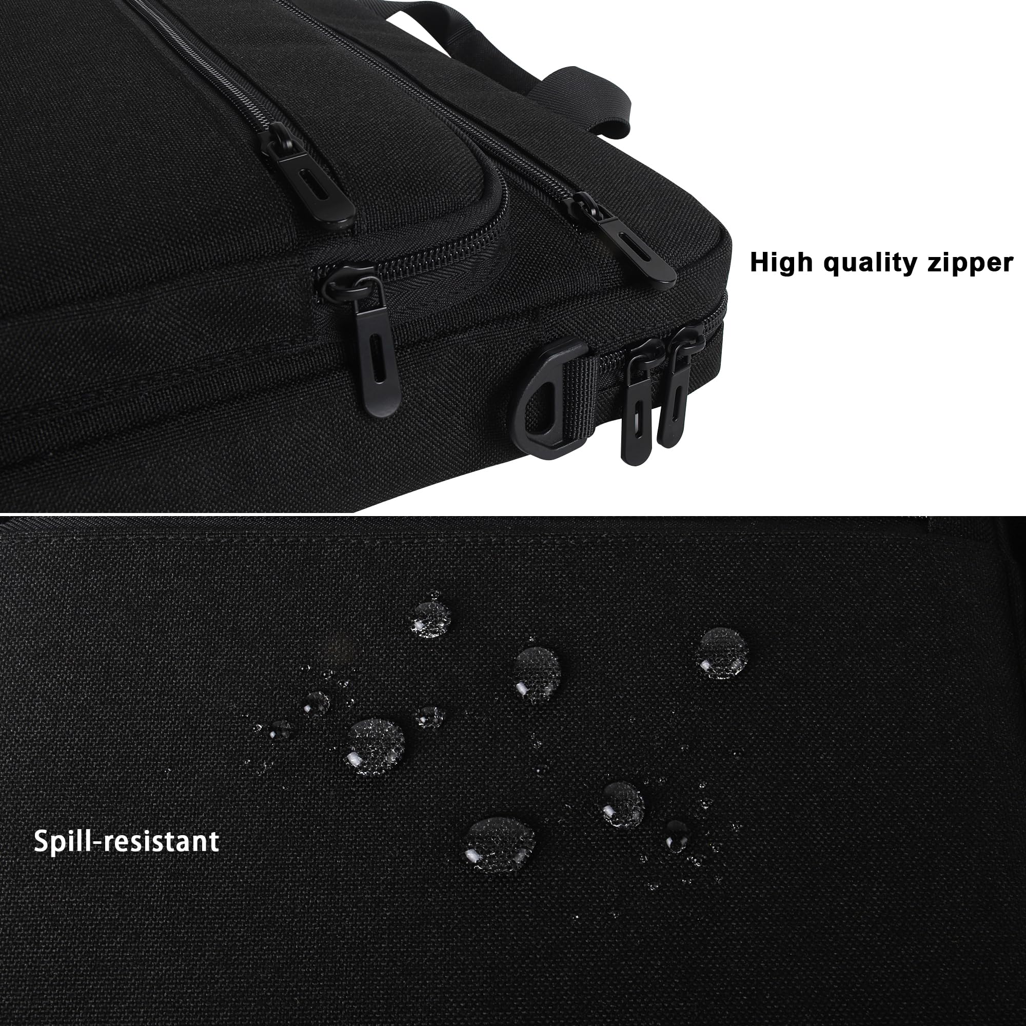 DOMISO Laptoptasche 18 Zoll Wasserabweisend Business Aktentasche Herren Laptop Tasche Schultertasche Notebooktasche für 18-Zoll Gaming-Laptops/ASUS ROG Strix Scar 18 & G18 (2023-2025), Schwarz