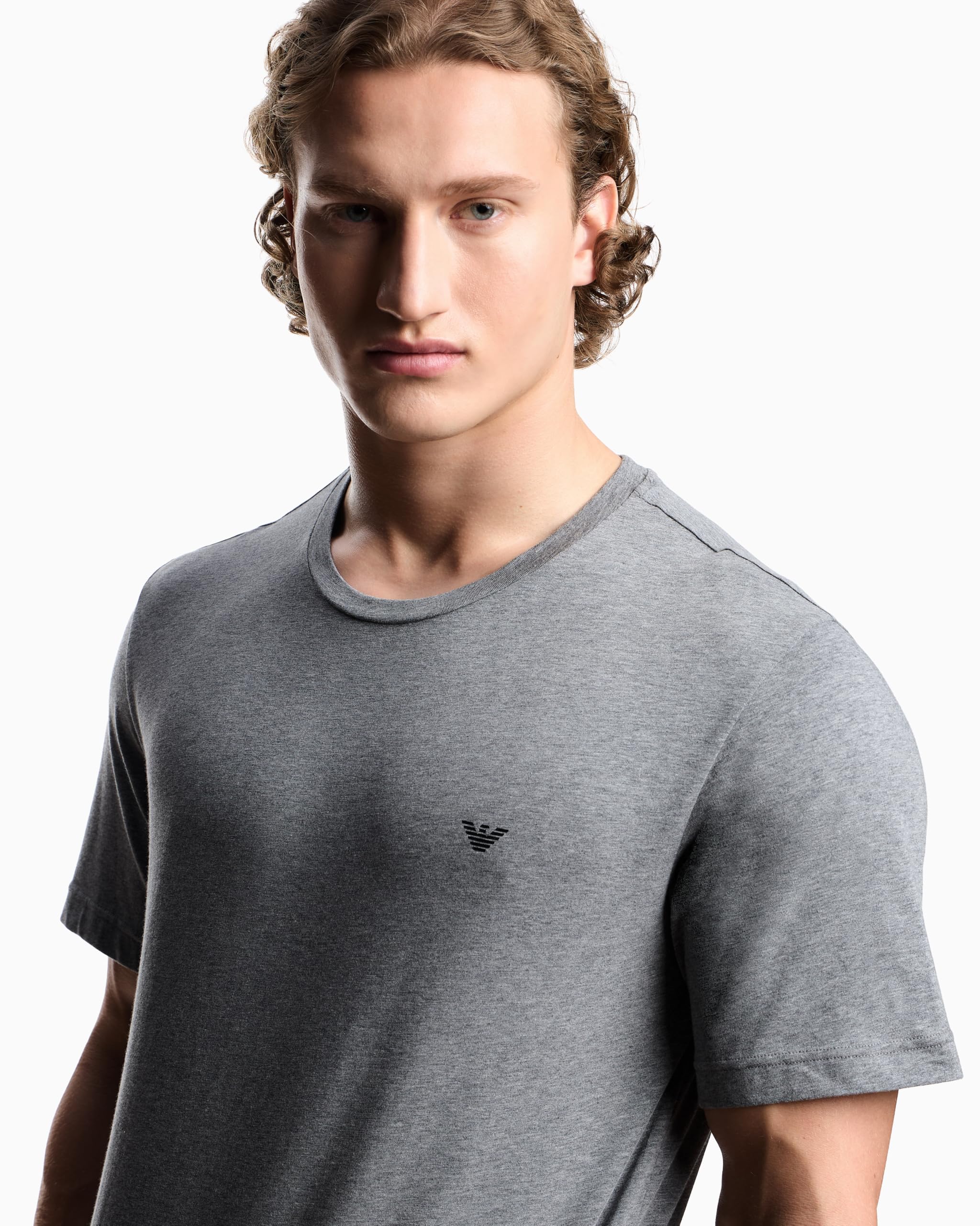 Emporio Armani T-Shirt+Shorts Pyjama Set di Pigiama Uomo (Pacco da 2)