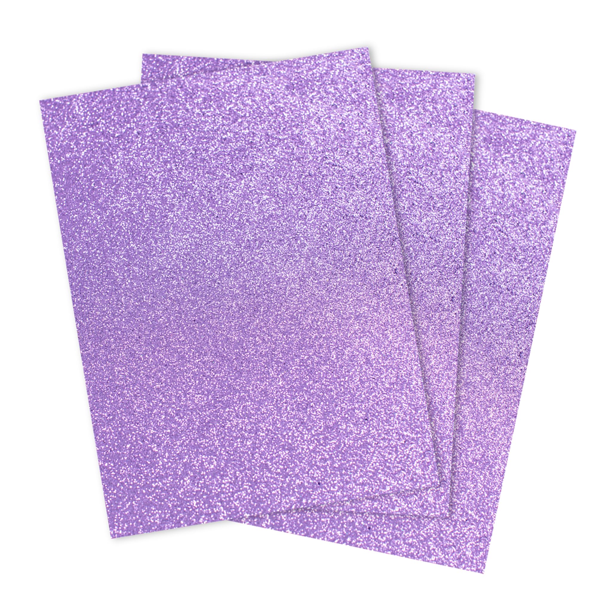 Papercutz A5 Purple Glitter Card 250 GSM (50 Sheets), Zero Shed Glitter Cardstock for Cardmaking, Sparkle Card, Glitter Craft Card, Colourful Craft Paper