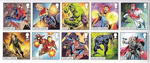 Miniatura 2 de Marvel Comics - Juego de diez sellos coleccionables