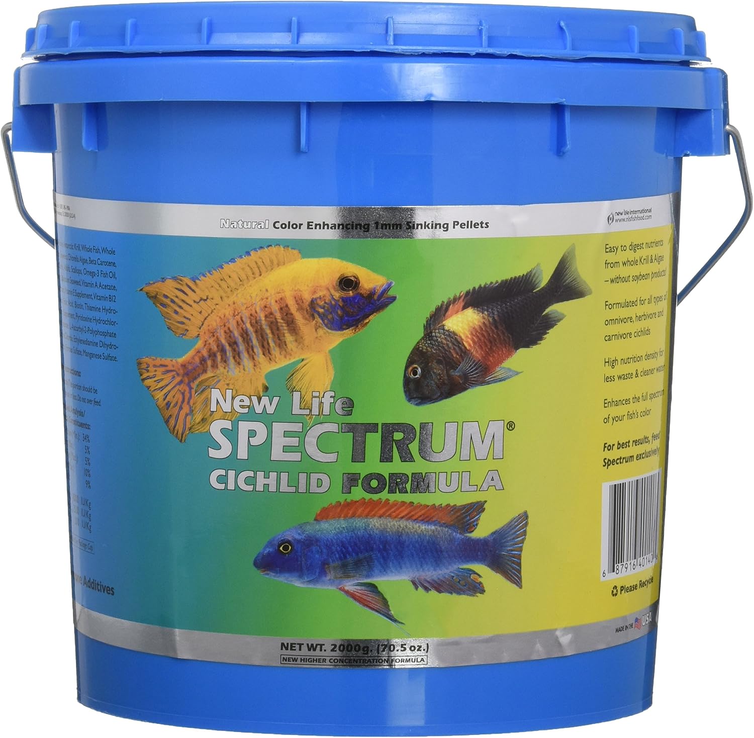 New Life Spectrum Cichlid Formula - 2000 g (70.5 oz)