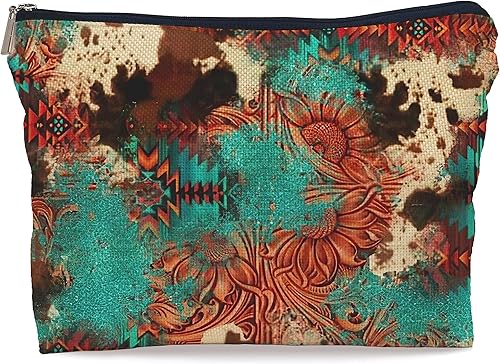 Bolsa de maquillaje retro - Regalos cosméticos occidentales, pequeña bolsa de cosméticos occidentales para bolso