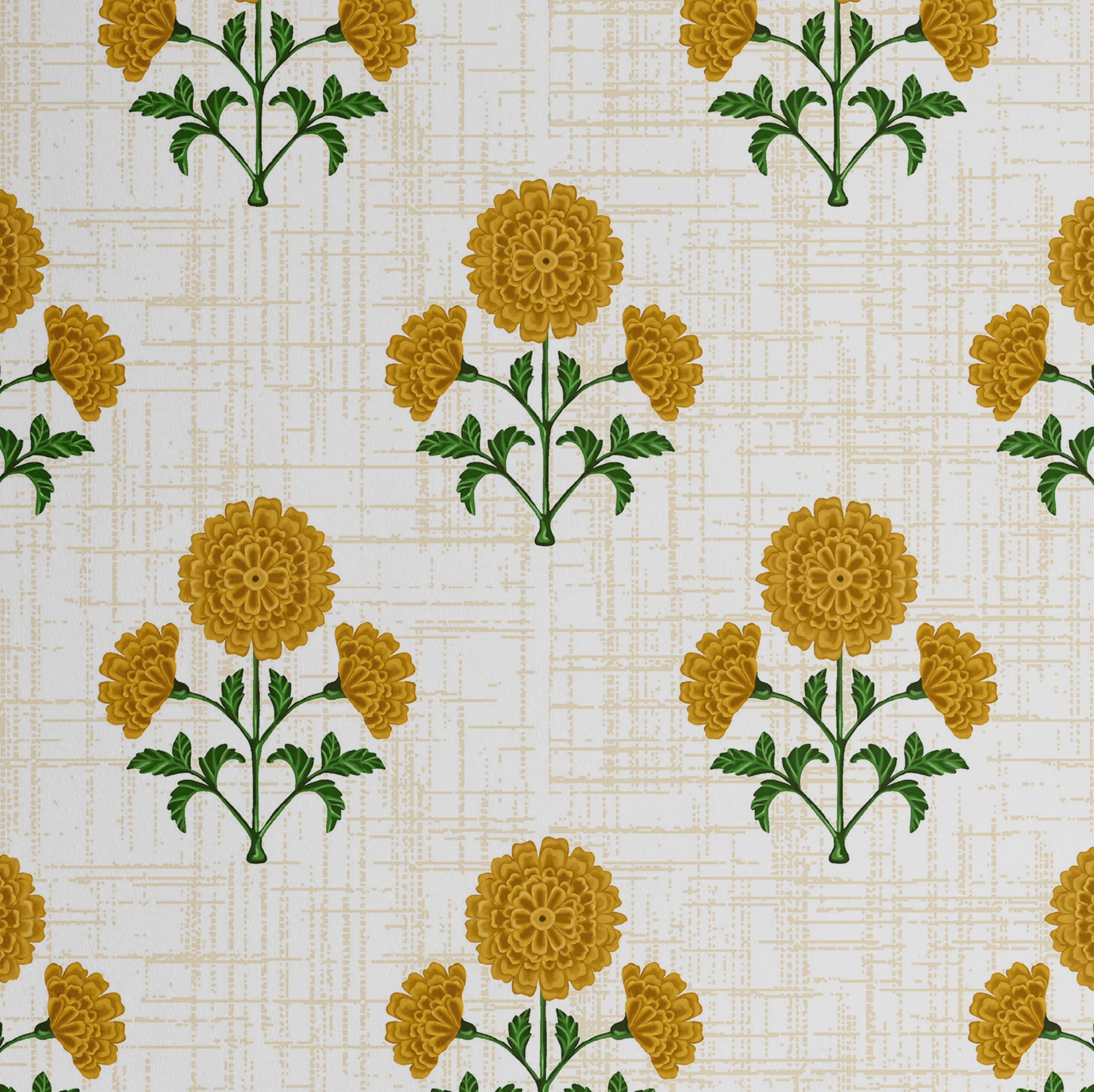 Papier Peint Dahlia Jaune pour une Chambre Déco Style Asiatique