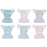 Vista 4 de Simple Being Pañales de tela reutilizables, doble refuerzo, talla única, lavables, suaves, absorbentes, impermeables, ecológicas, unisex, para bebé