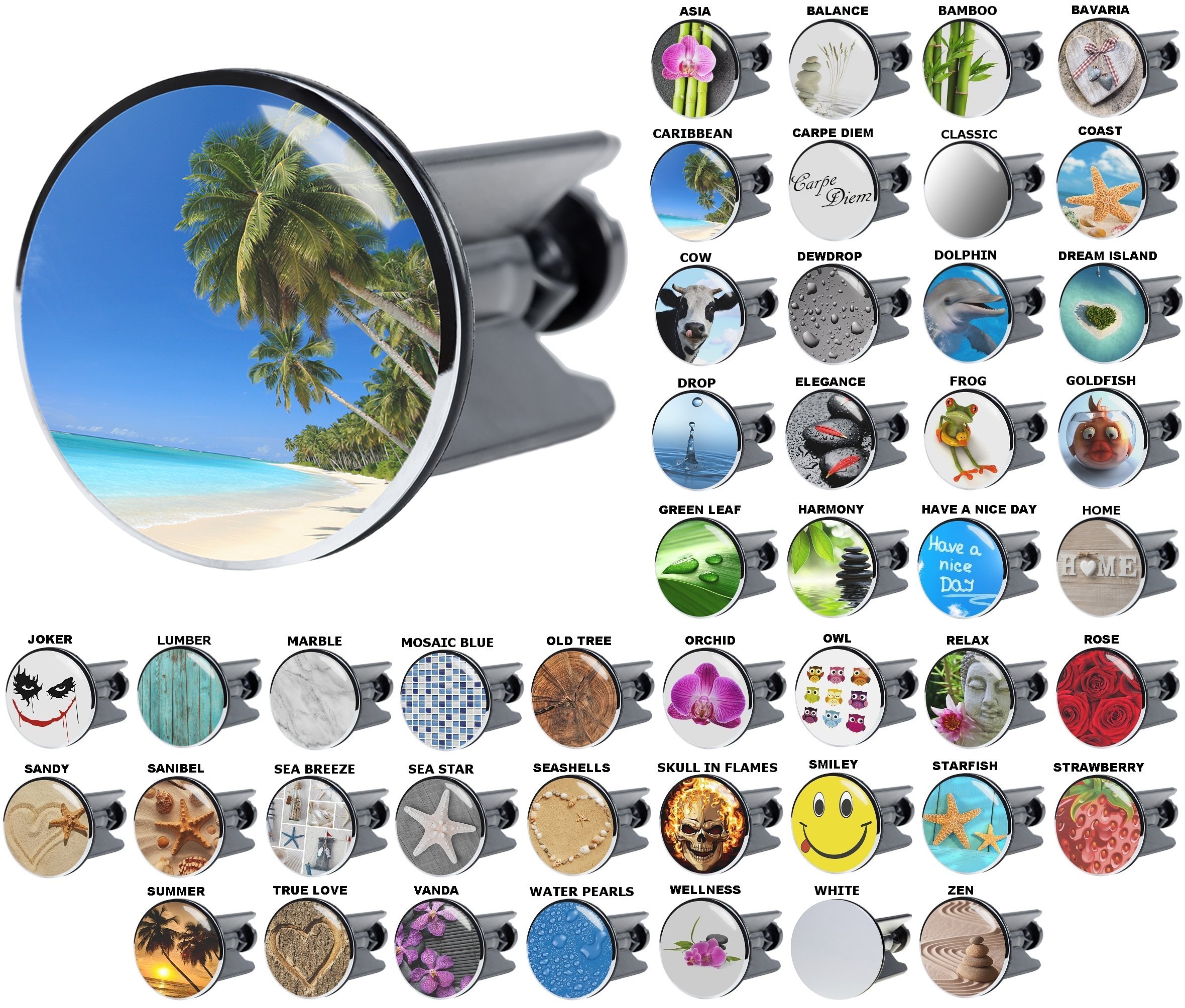 Sanilo Wash Basin Plug, Wide Choice of Beautiful Sink Plugs, Easy to Insert into the Wash Basin (Caribbean)