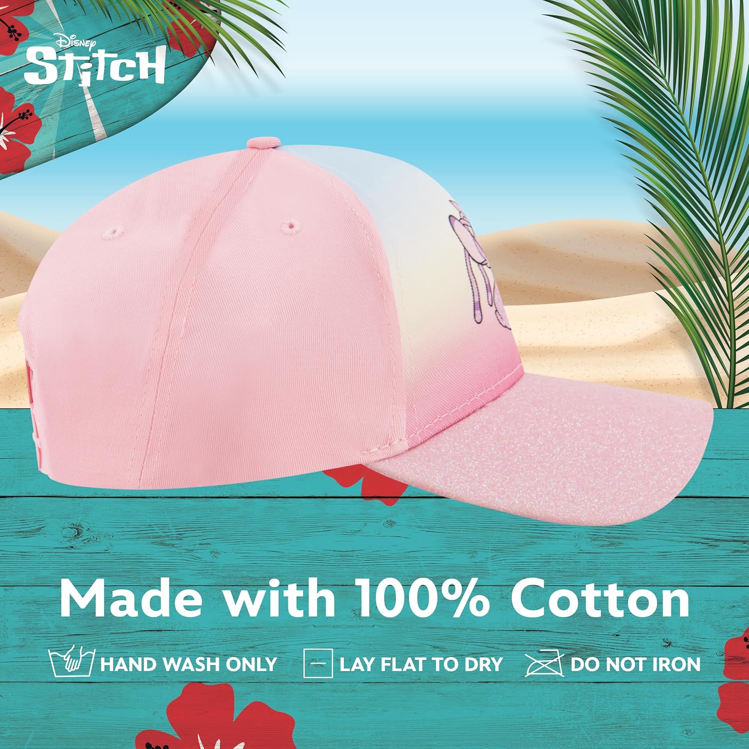 Disney Stitch Dad Hat, Adult Cotton Baseball Cap with Curved Brim - Image 6