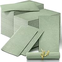 Vista 1 de Rtteri 100 servilletas desechables de color verde salvia, servilletas de papel de boda, toallas de mano para invitados, decoración de mesa de boda