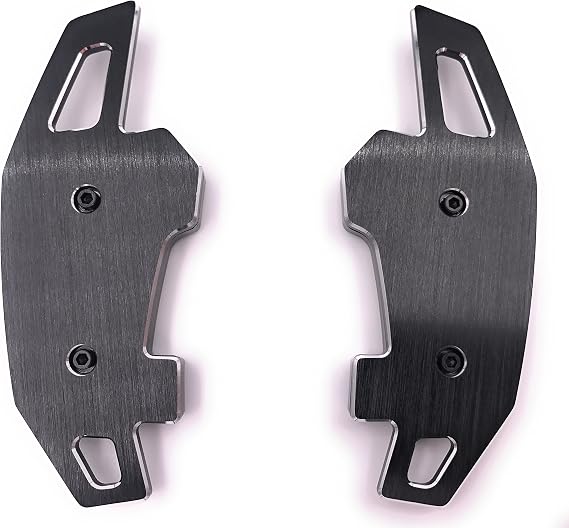H-Customs Dsg Paddles Extension Shift Paddle Shifter Alu Black Compatible with Golf 7 Only Gti R Gtd