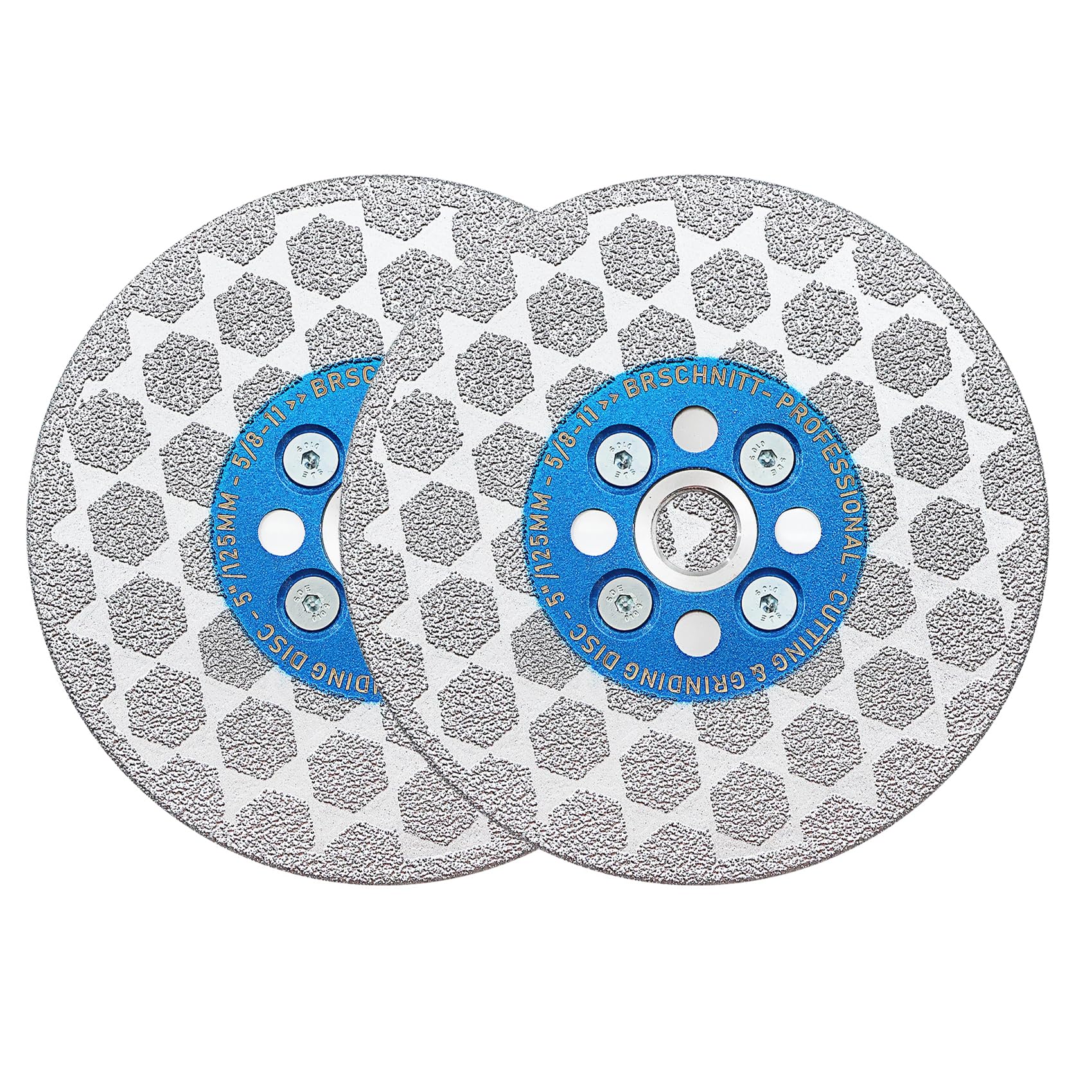 BRSCHNITT Diamond Granite Cutting Wheel - 2pcs 5 Inch 125mm Tile Grinding Disc for Shaping Grinding Beveling Rounding Granite,Porcelain,Tile,Stone,