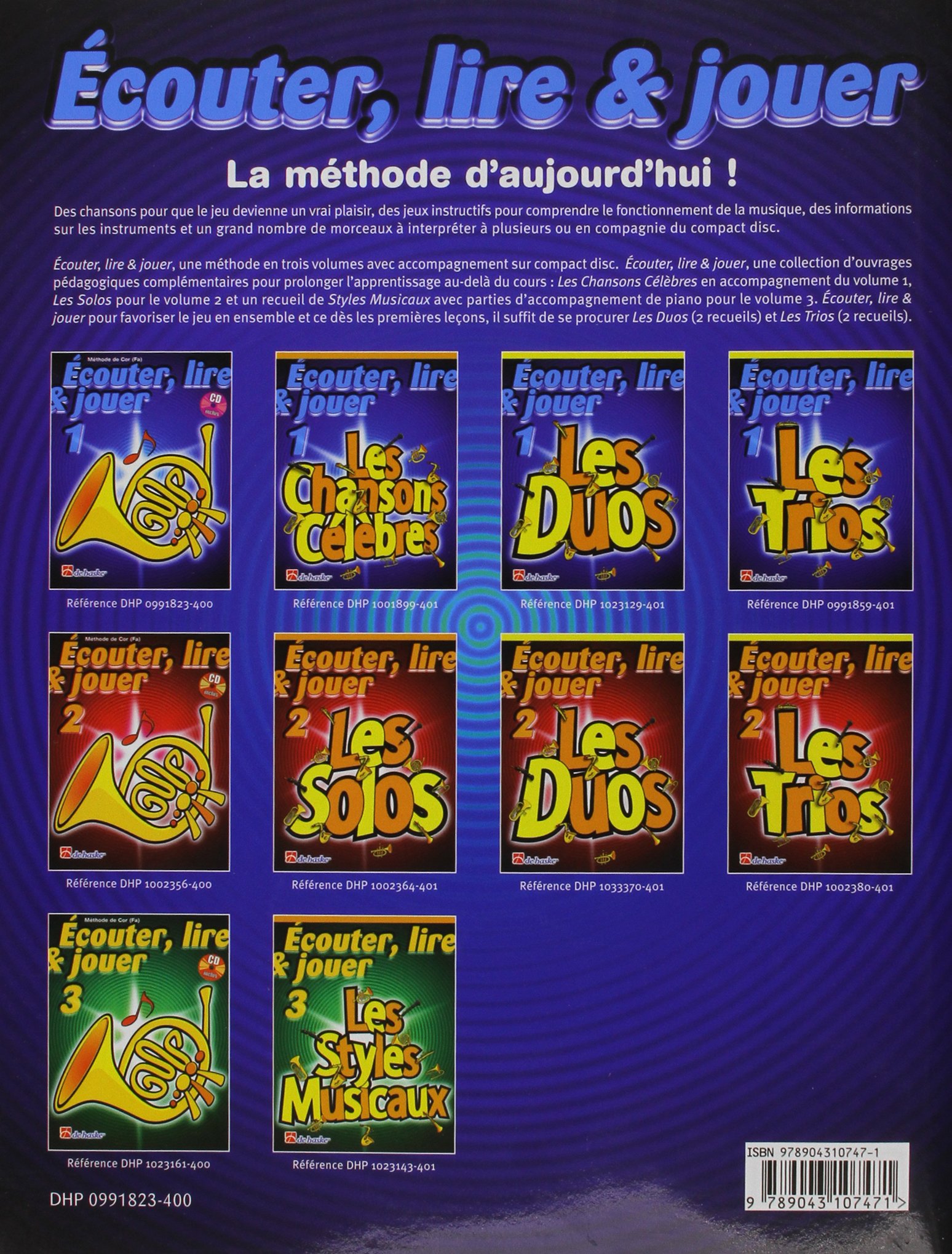 Ecouter, lire & jouer 1 cor (fa) cor +cd