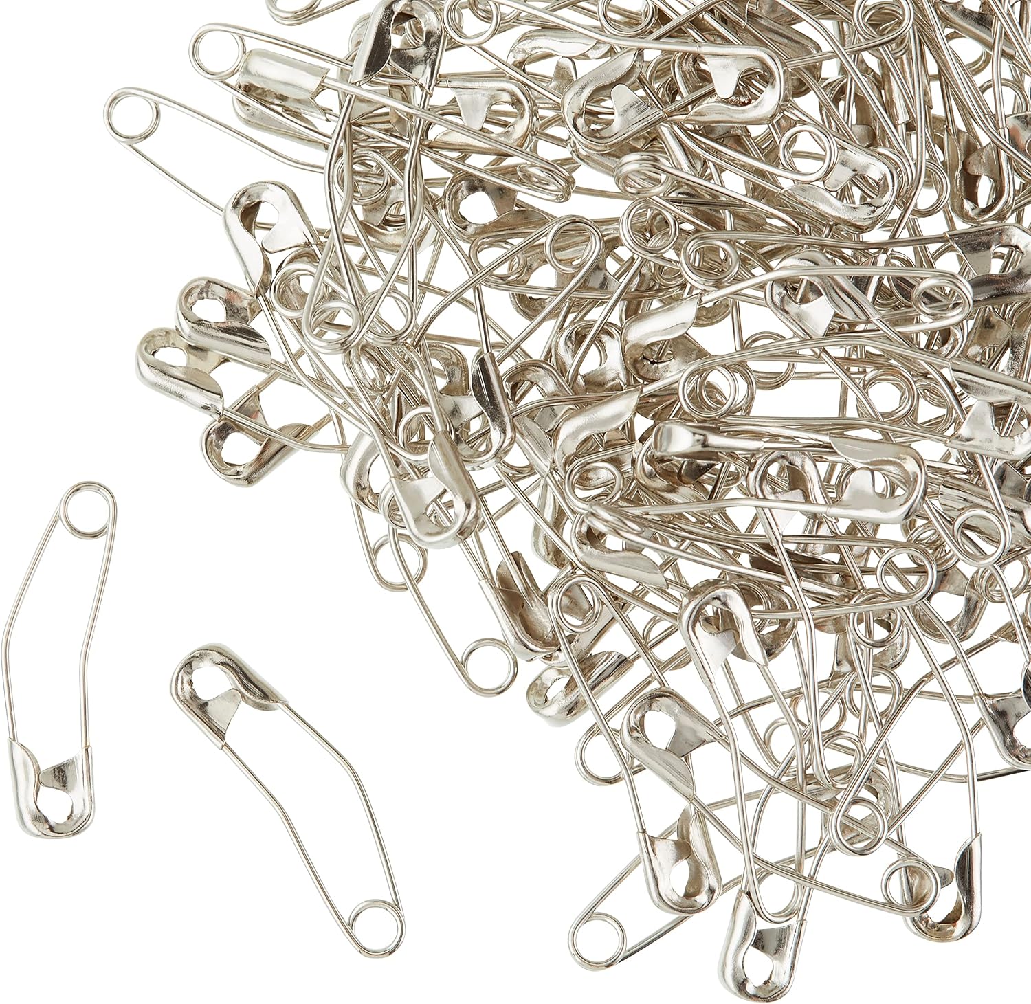 Loops & Threads 1 1/16" Curved Safety Pins, 12 Packs: 300 ct. (3,600 Total)