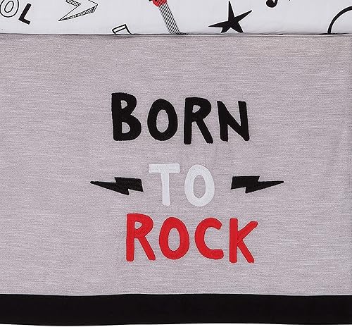 Miniatura 7 de Lambs & Ivy Rock Star Instrumentos Musicales Juego de cama de cuna de 3 piezas - Gris