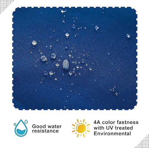 Miniatura 2 de ARTPLAN Juego de fundas de cojín para silla de patio (solo funda sin relleno), juego de fundas de cojín para patio al aire libre con lazo, color de