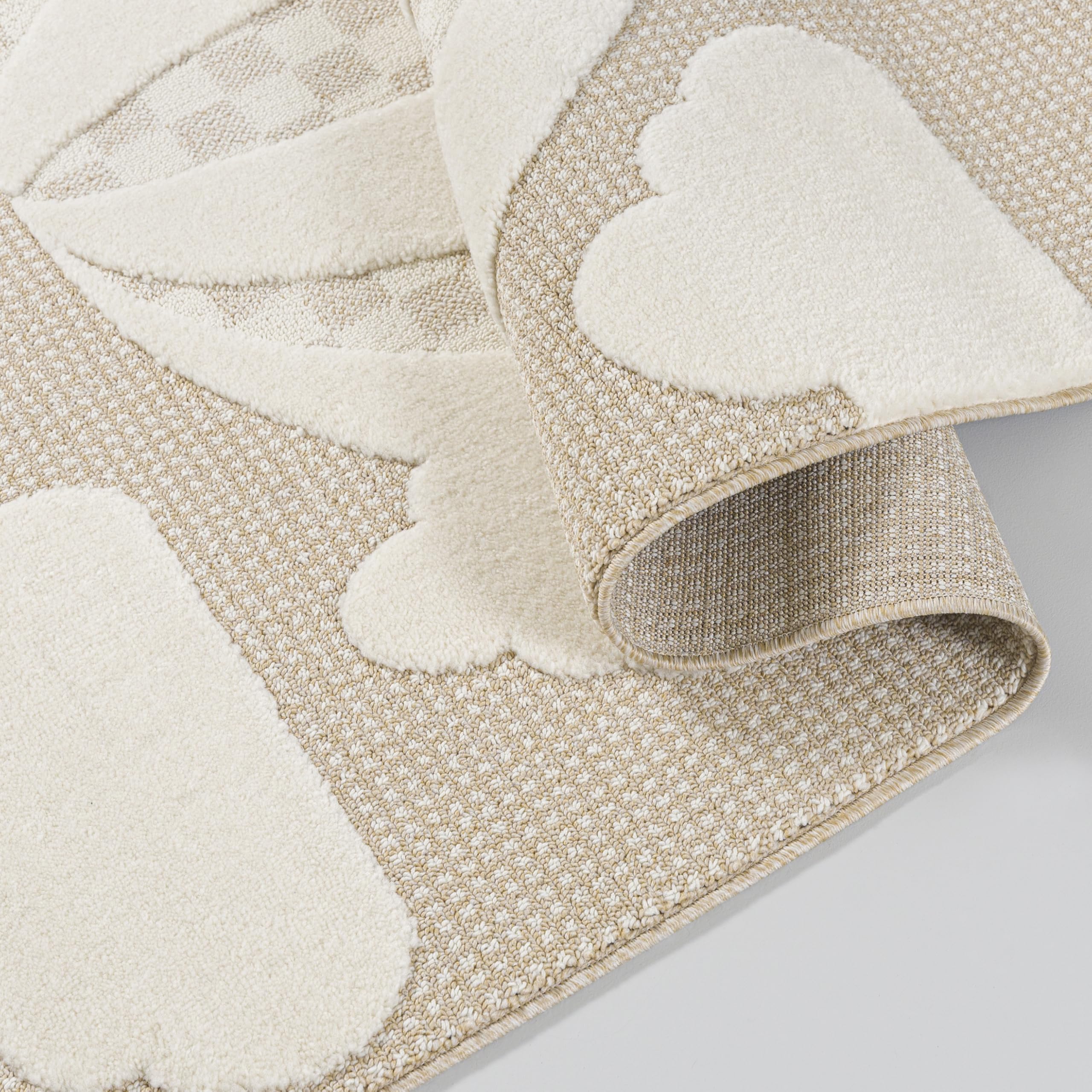 Mazovia Tappeto Camera Dei Bambini 120x170cm Crema Palloncino per Bambini