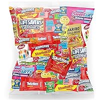 Vista 1 de Caramelos de frutas surtidos a granel Starburst, Skittles, gomosas salvavidas, cabezas de aire, Jolly Rancher, Sour Punch, Haribo Gold-Bears