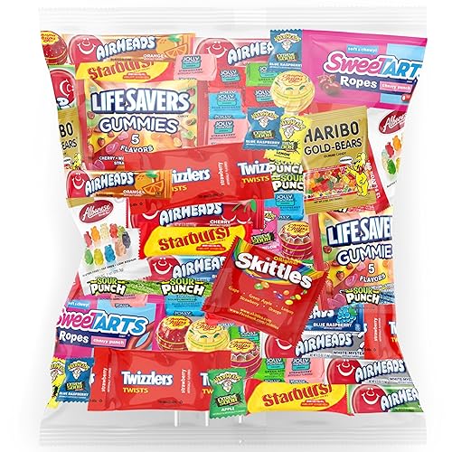Miniatura 1 de Variety Fun - Caramelos de frutas surtidos a granel - Starburst Skittles pescado sueco SweeTarts Nerds Sour Patch Kids Haribo Gold-Bears Gummi Bears
