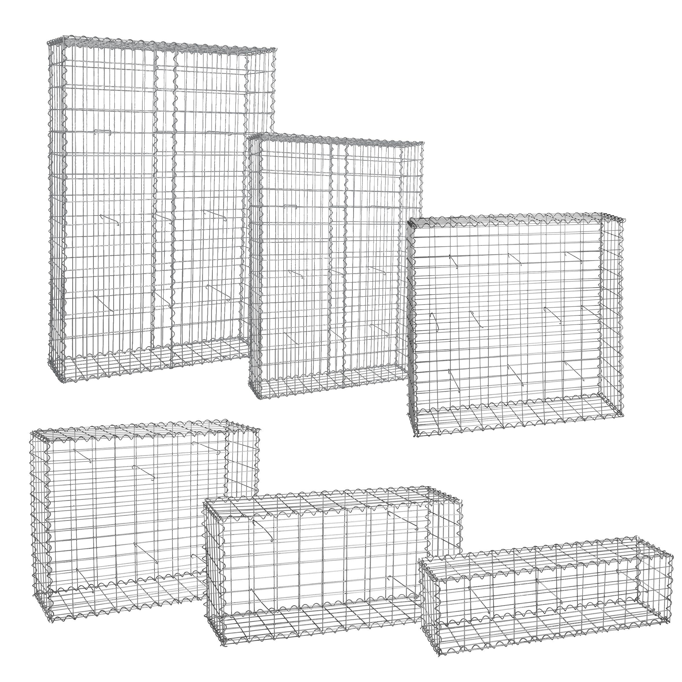 ESTEXO Gabione Steingabione Steinkorb Gabionenwand Drahtkorb Mauer Drahtgitter (Gabione 100x150x30 cm)