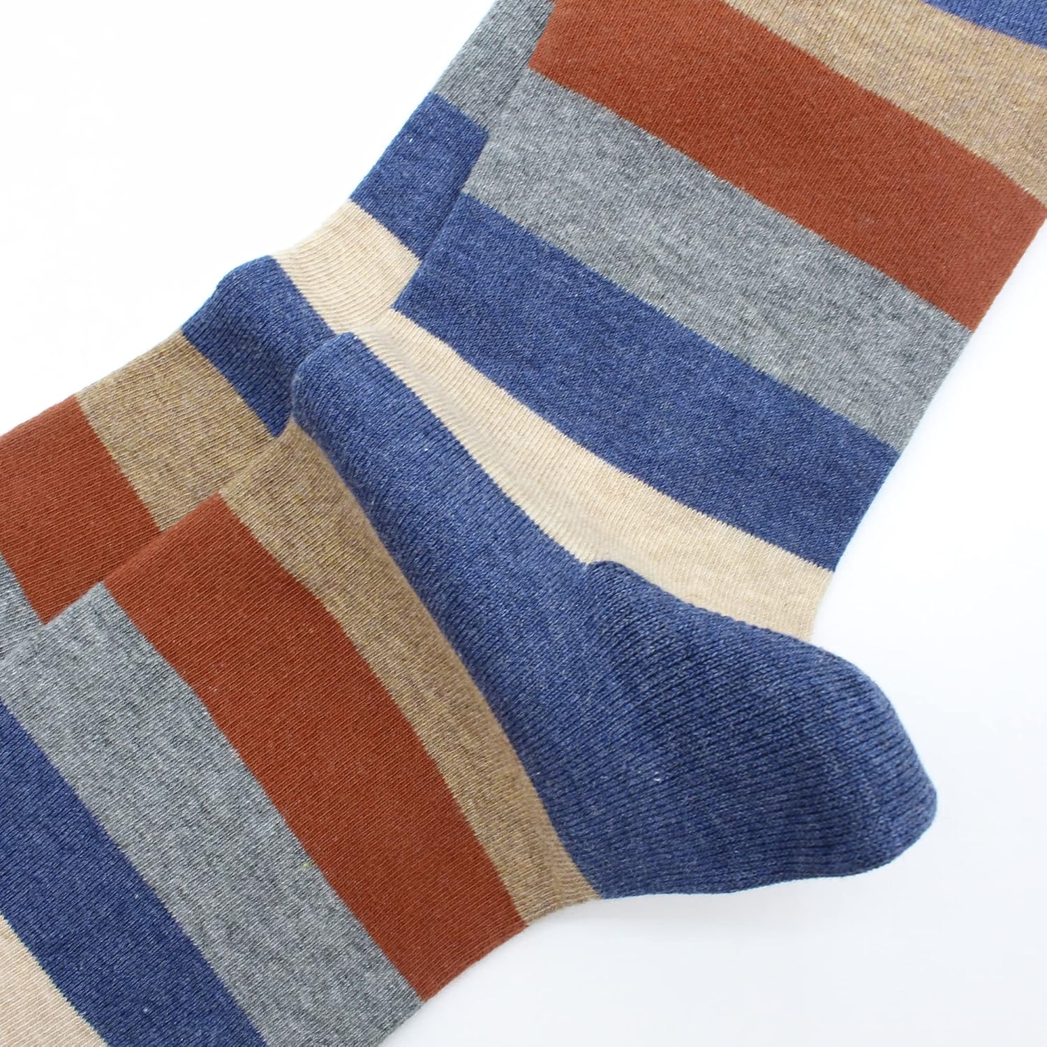 TOEJYJ Mens Fun Dress Socks, Pattern Funny Casual Socks Pack, Colorful Striped Cotton Novelty Socks Size 10-13 - Image 4