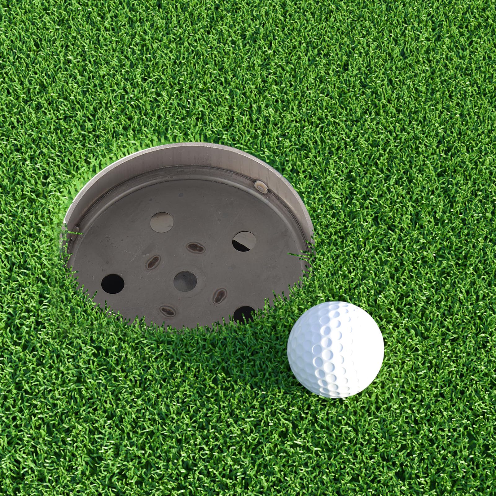 Taza Con Orificio Para Golf, Manga Con Orificio Para Golf, Ayuda De Entrenamiento De Golf De Acero Inoxidable Para Practicar, Poner Astillado En El Patio Trasero, Uso En Interiores Y Exteriores