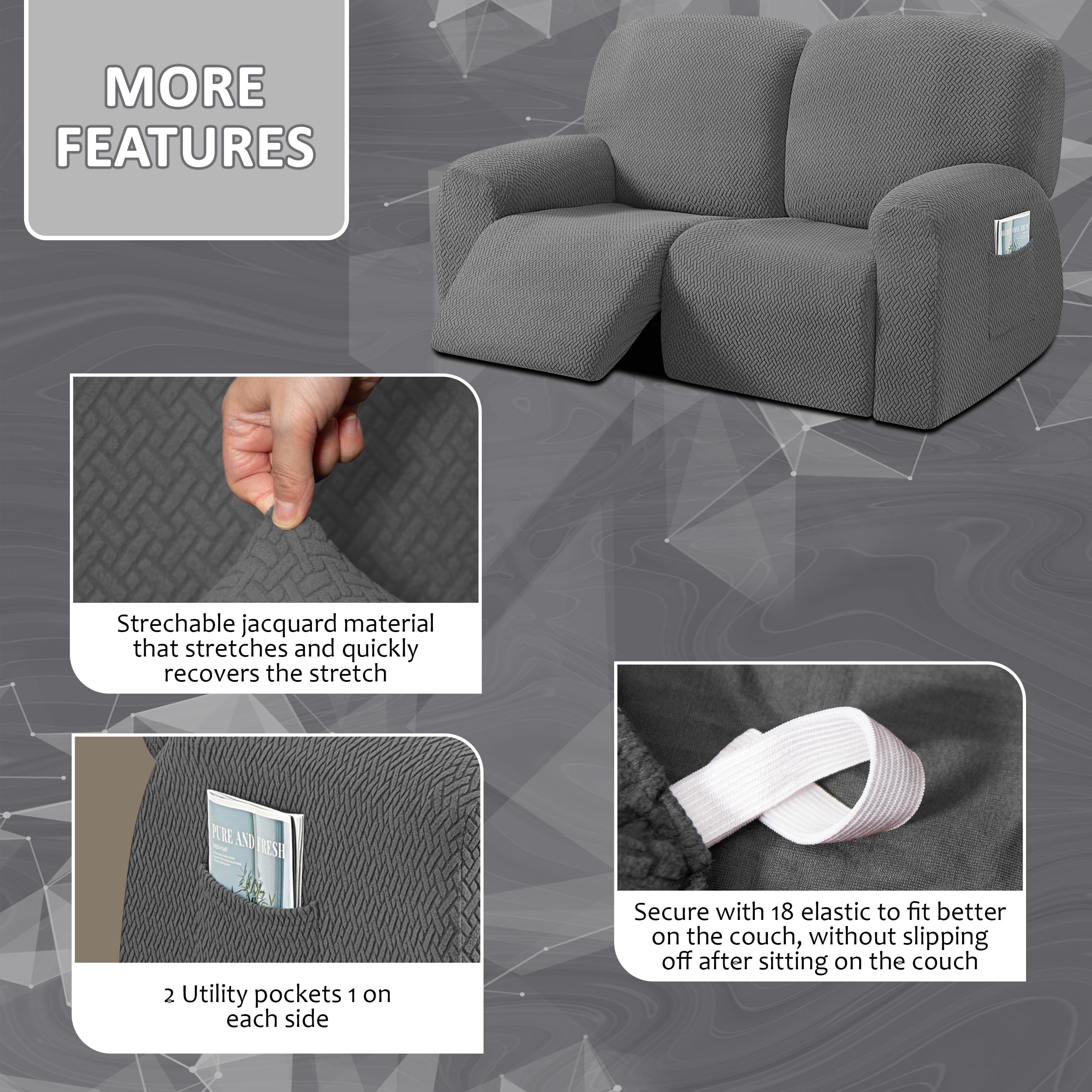- -レザージャケット- Amazon.com: ULTICOR Reclining Loveseat Slipcover, 48