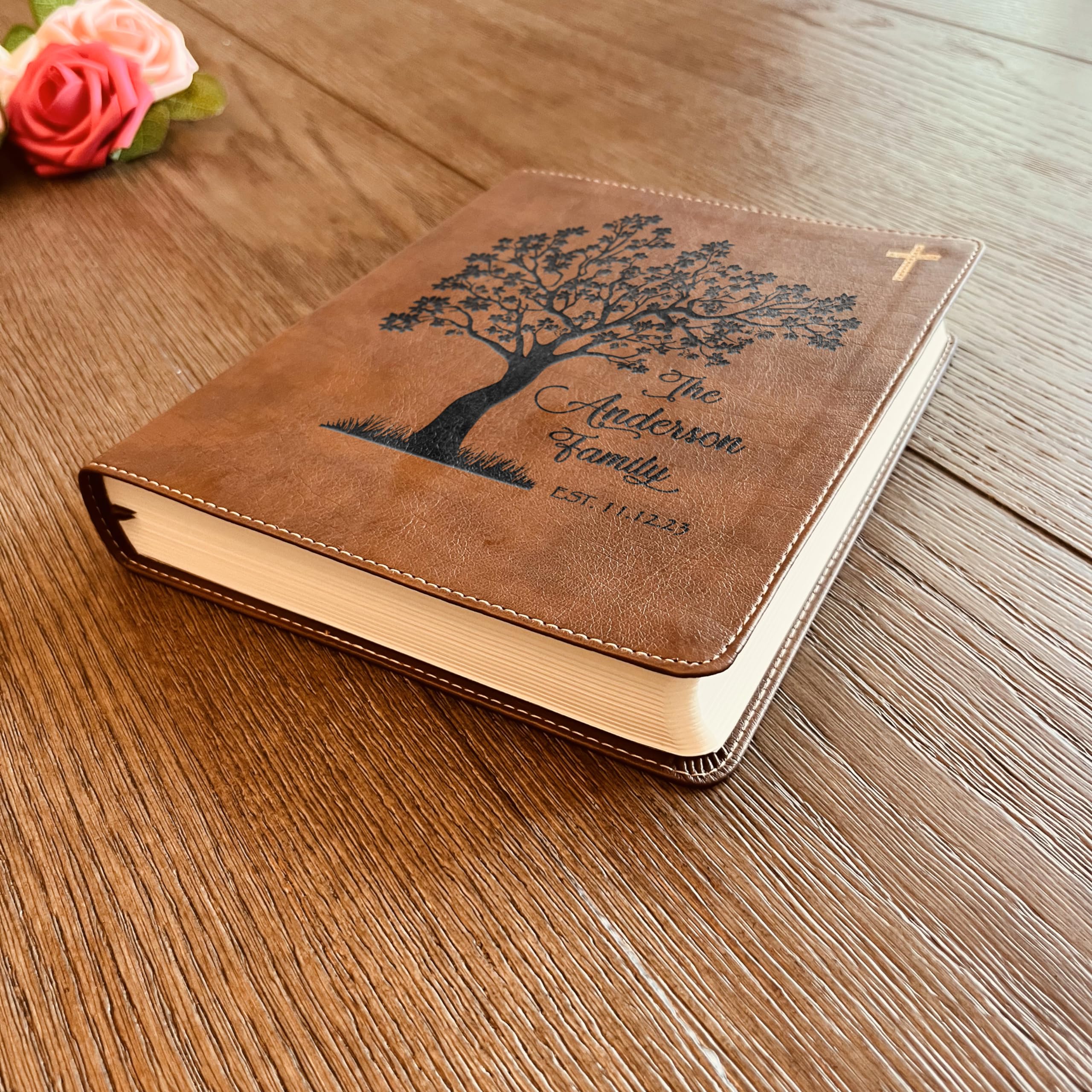 Personalized Family Bible | Custom NIV Family Tree Journaling Bible | Engraved Bible Wedding Bible Christian Gifts Family Bible for Wedding - Image 4