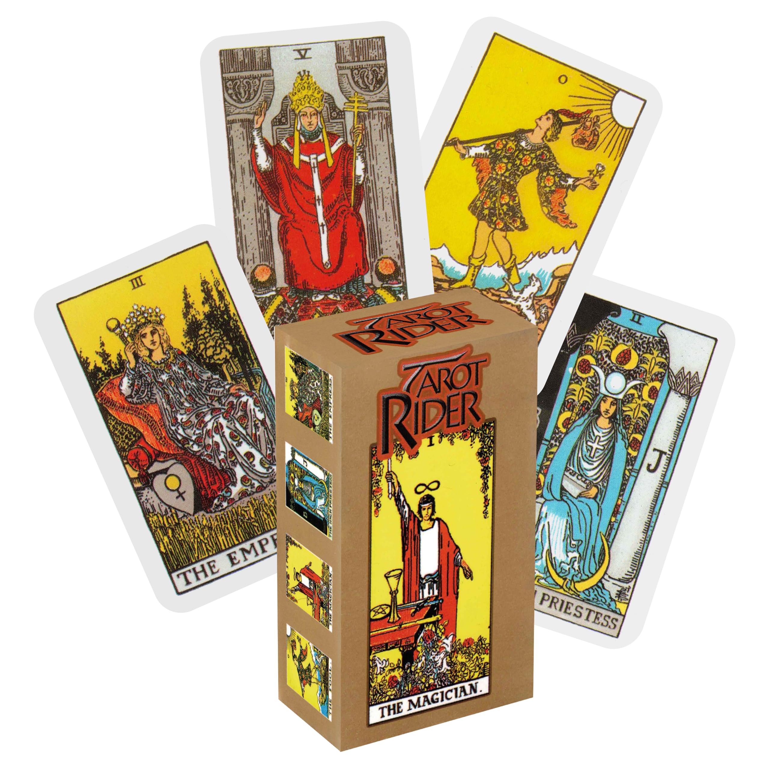 Tarocchi Rider Waite Mini, 78 carte di indovinazione + manuale digitale, lettura intuitiva e spirituale, dimensioni 8 x 5 cm