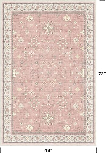 Miniatura 342 de Alfombra Boho Negra para Sala de Estar - Alfombra de Área Lavable de 10x14 Pies, Alfombras de Comedor para Debajo de la Mesa, Alfombra Suave de Pelo