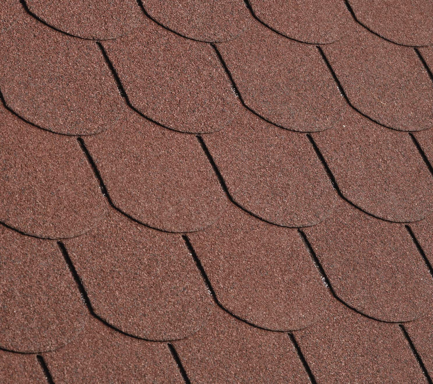 Gartenwelt Riegelsberger Premium Bitumenschindeln Biberschwanz rot 1 m² (7 Stück) Dachschindeln mit Glasvlieseinlage