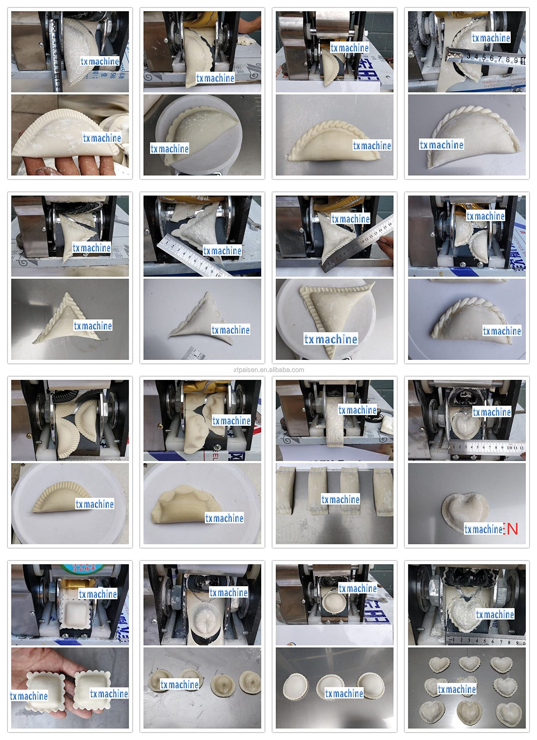 txmachine® Dumpling machine automatic samosa machine Commercial Spring roll machine 4800pcs/h Empanada Gyoza Potsticker Perogi Maker machine (220V/50HZ, 2 set molds)