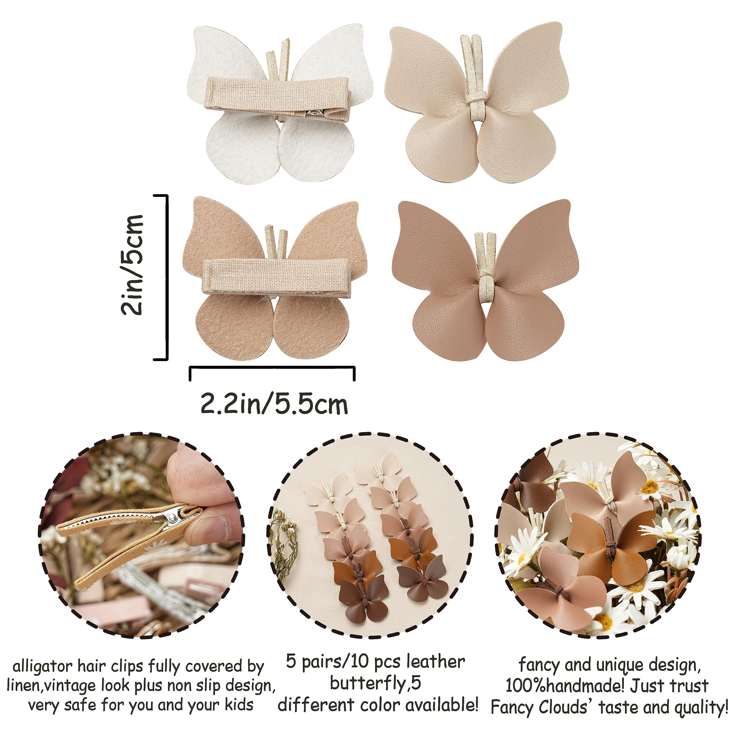 Amazon.com : Bubbow 20 pcs Butterfly Hair Clips for Girls  display picture 3
