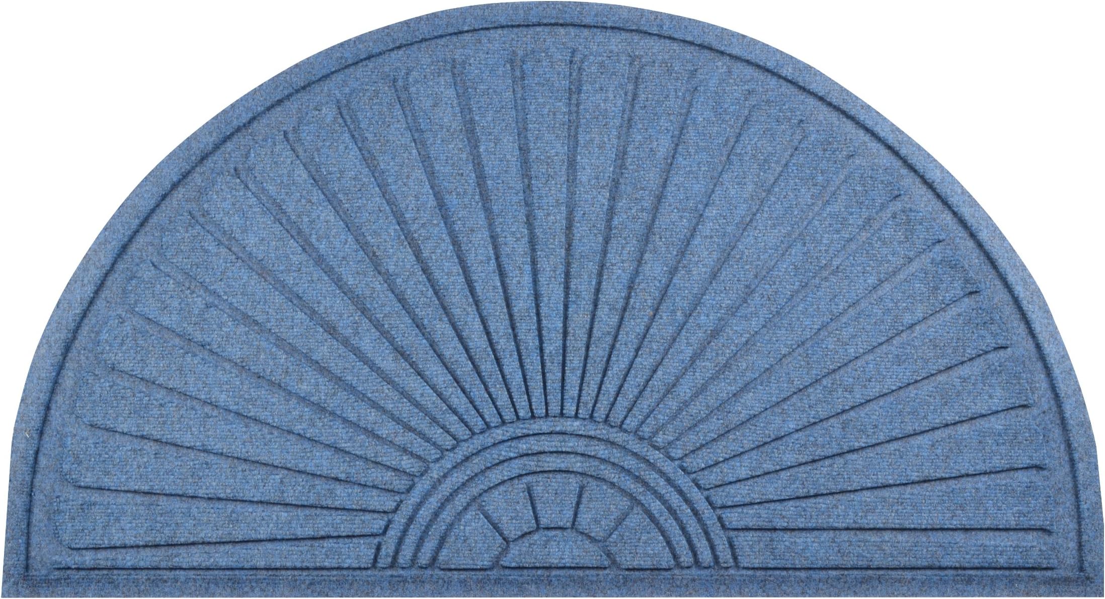 Notrax36" x 70" Guzzler Sunburst Series, Commercial-Grade Entrance Mat, Dirt and Moisture Control, Rubber-Backed, Indoor/Outdoor, Stale Blue, 183