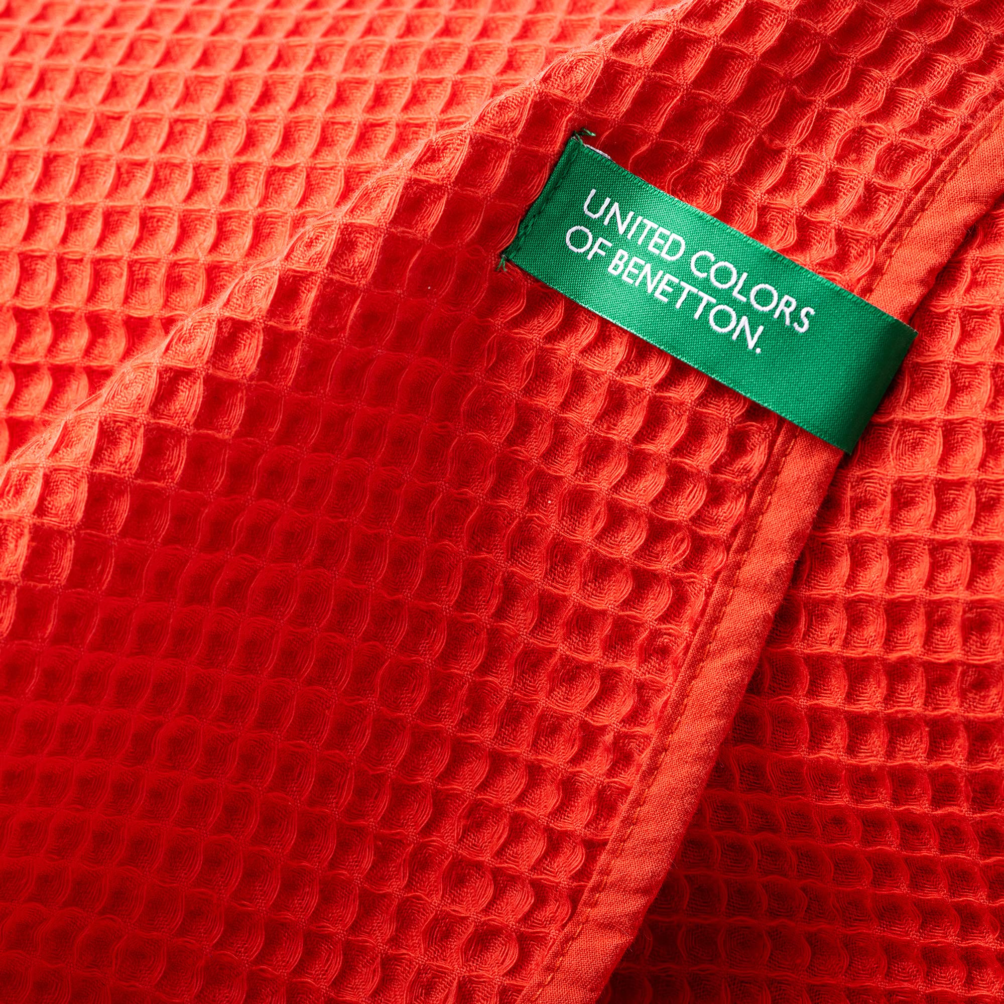 UNITED COLORS OF BENETTON - Manta 140x190cm 200gsm 100% algodón Rojo