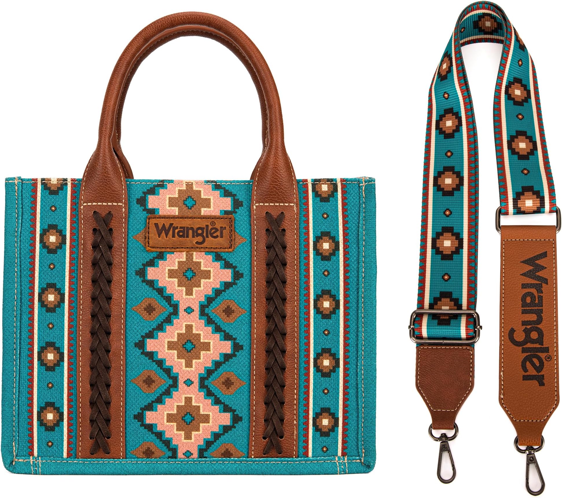 Wrangler Purse Western Aztec Tote Bag for Women with Guitar Strap