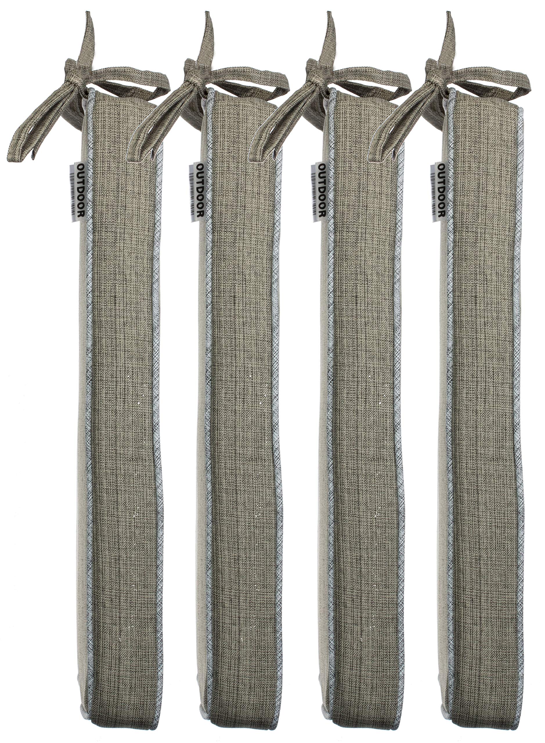 Lot De 4 Galettes De Chaise 40x40 Cm En Coton Gris Et Doré - ELOI | Maison Et Styles