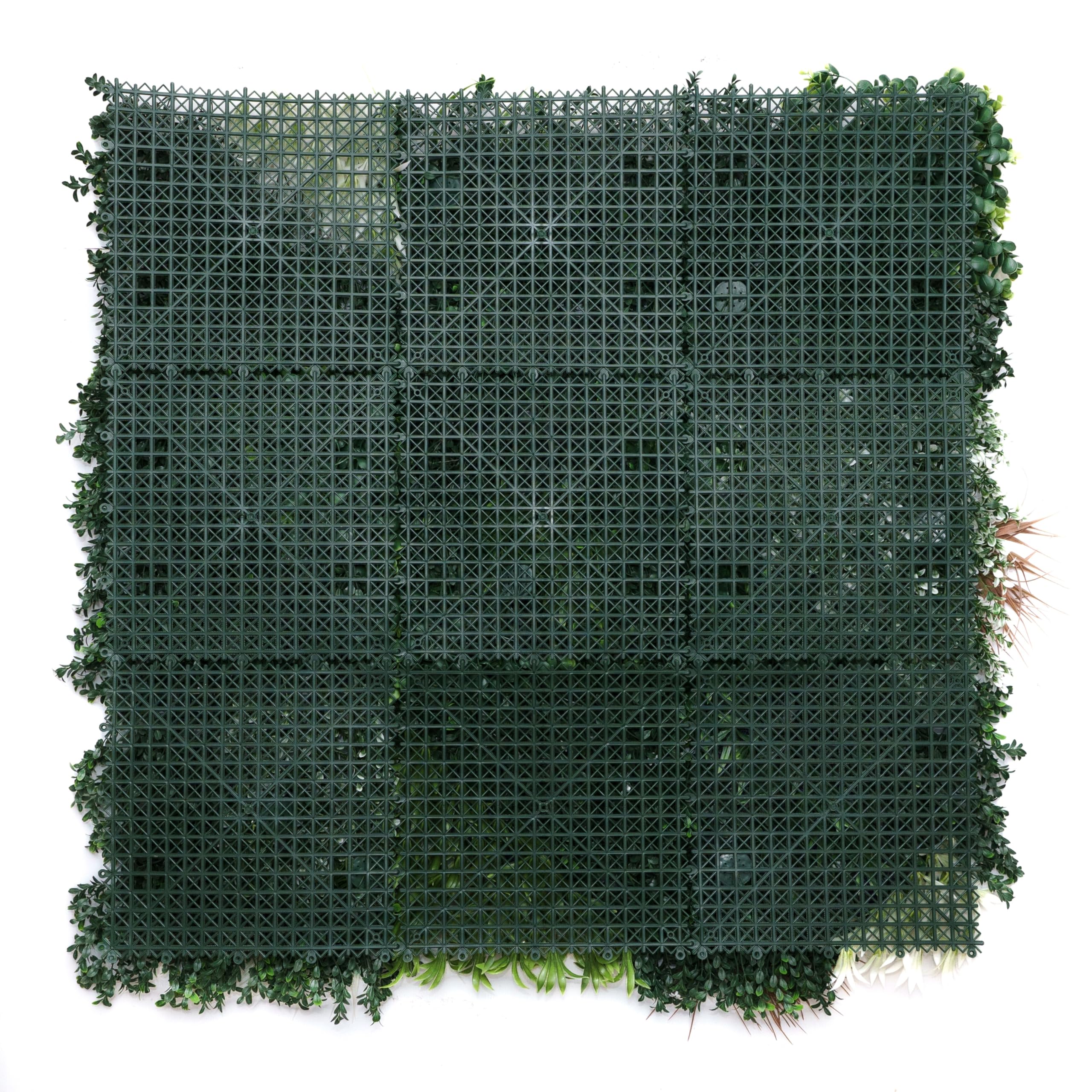 Jardín Vertical Artificial Exterior e Interior | Muro Vegetal Artificial 100 x 100 cm (1m²) | Protección UV | Diseño Moderno | Hiedra Tropical | Planta Decorativa Pared