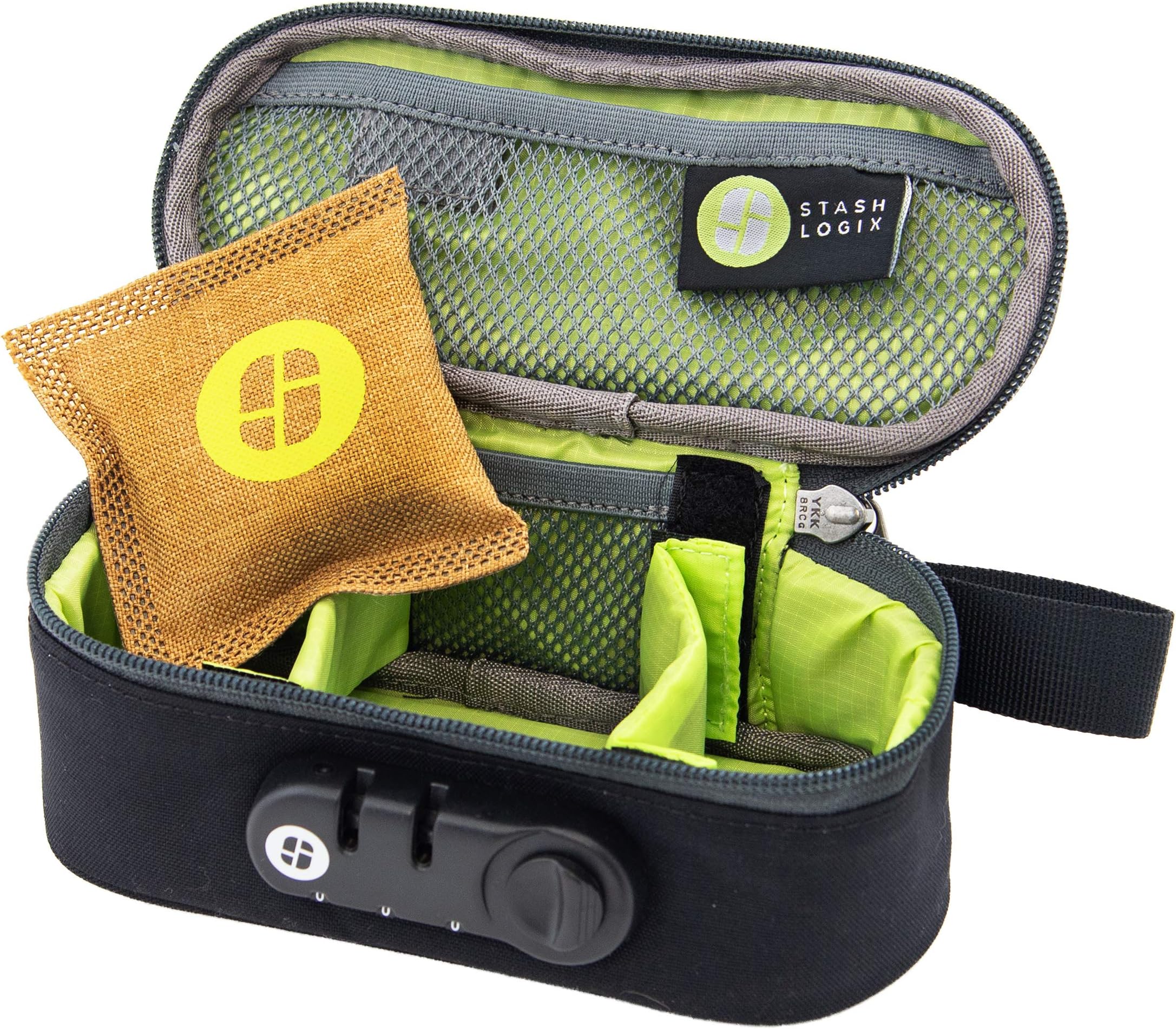 Stashlogix GoStash - Locking Stash Bag with Odor Control (Small, Black)