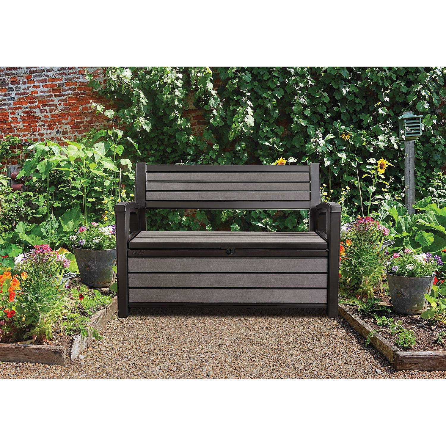 Keter Hudson Plastic Storage Bench Deck Box Buy Online in INDIA at
