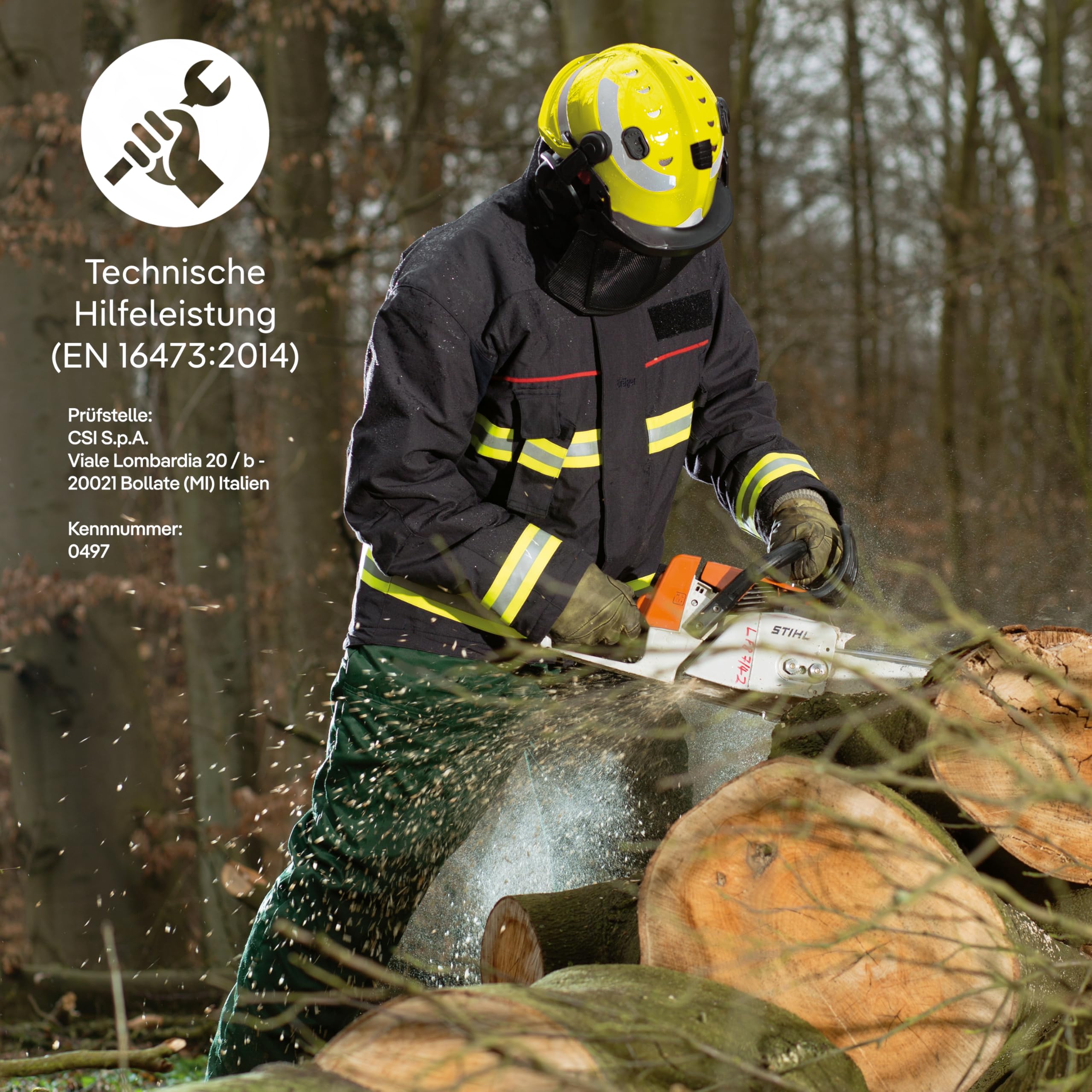 Dräger HPS 3500 Basis Verstellbarer Sicherheitshelm | Für Rettungsdienst - BAU - Klettern - Bergbau