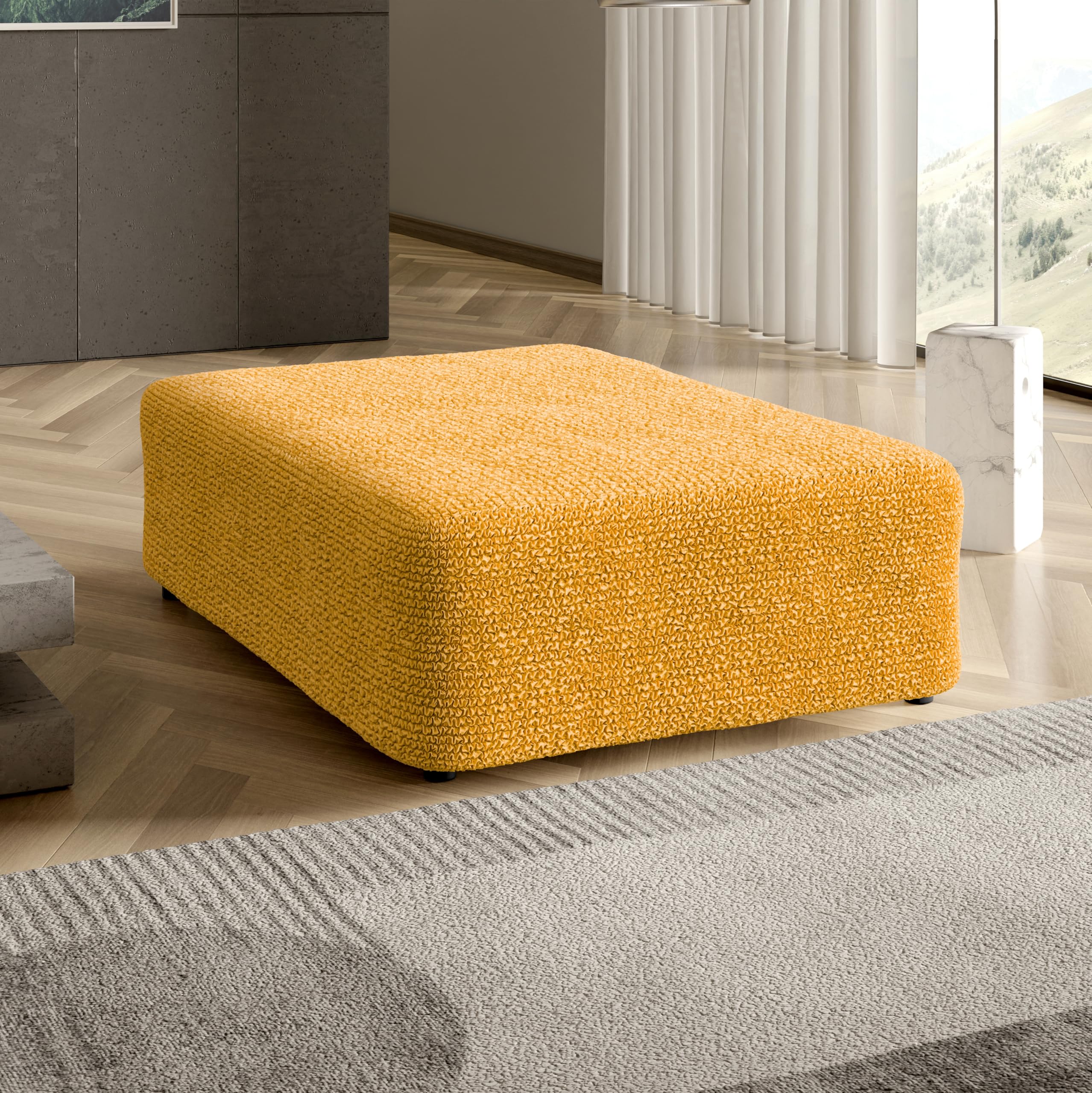 PAULATO By GA.I.CO. Stretchy Slipcover For Ottoman - Durable & Stylish - Microfibra Printed Collection & Reviews - Canada