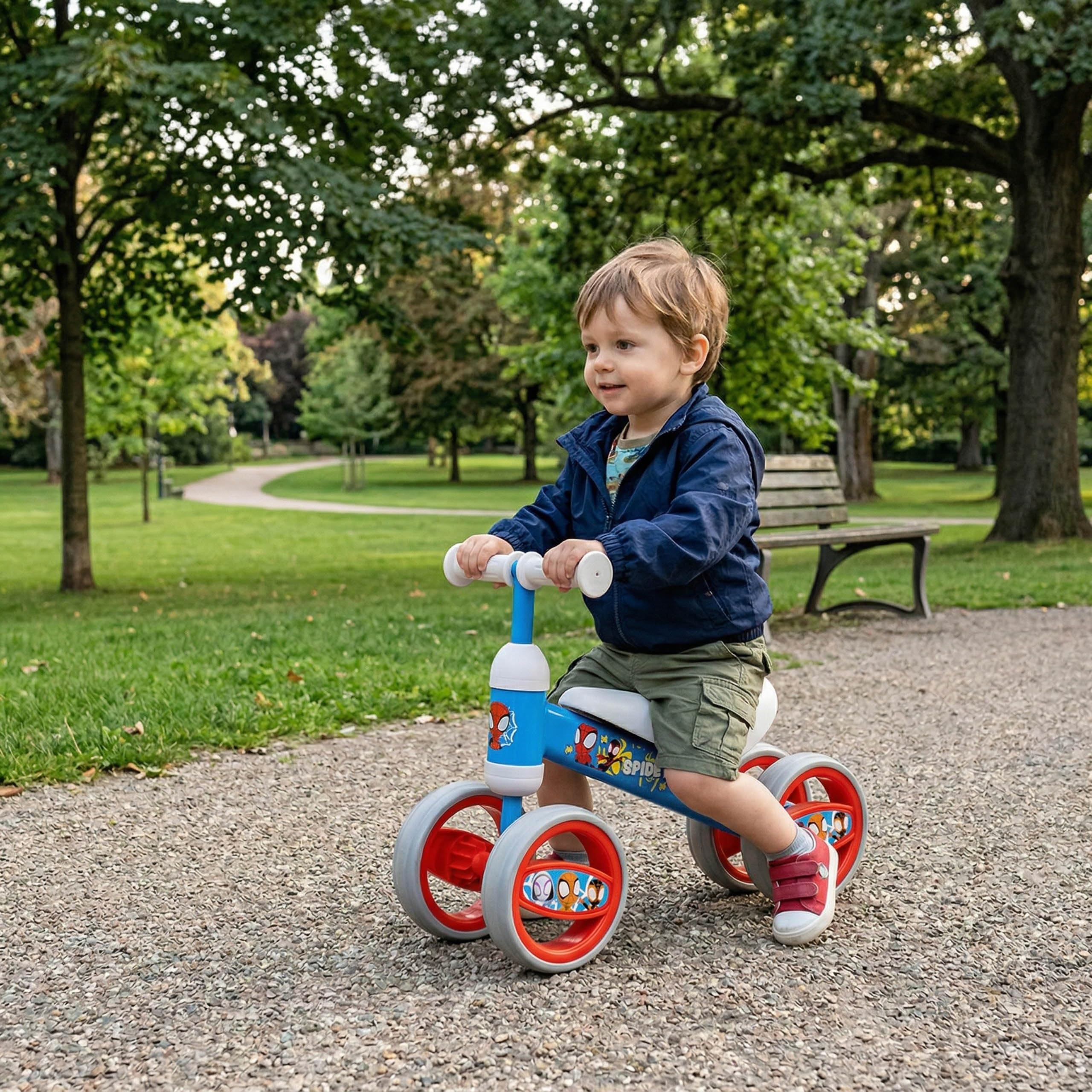 sarcia.eu Bicicleta sin Pedales de 4 Ruedas, Ligera, de Metal, Primera Bicicleta, correpasillos 1+