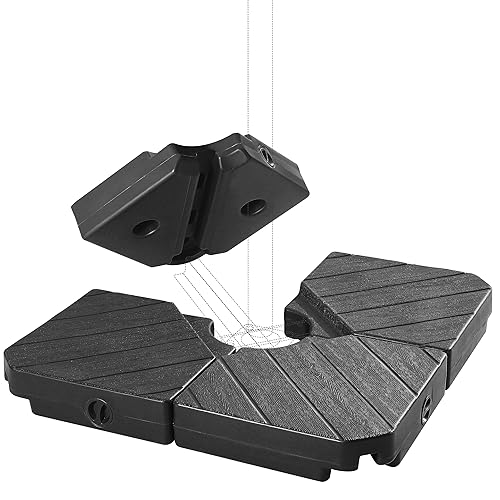 FRUITEAM Patio Offset Umbrella Base Stand, 180 LBS Sand Filled