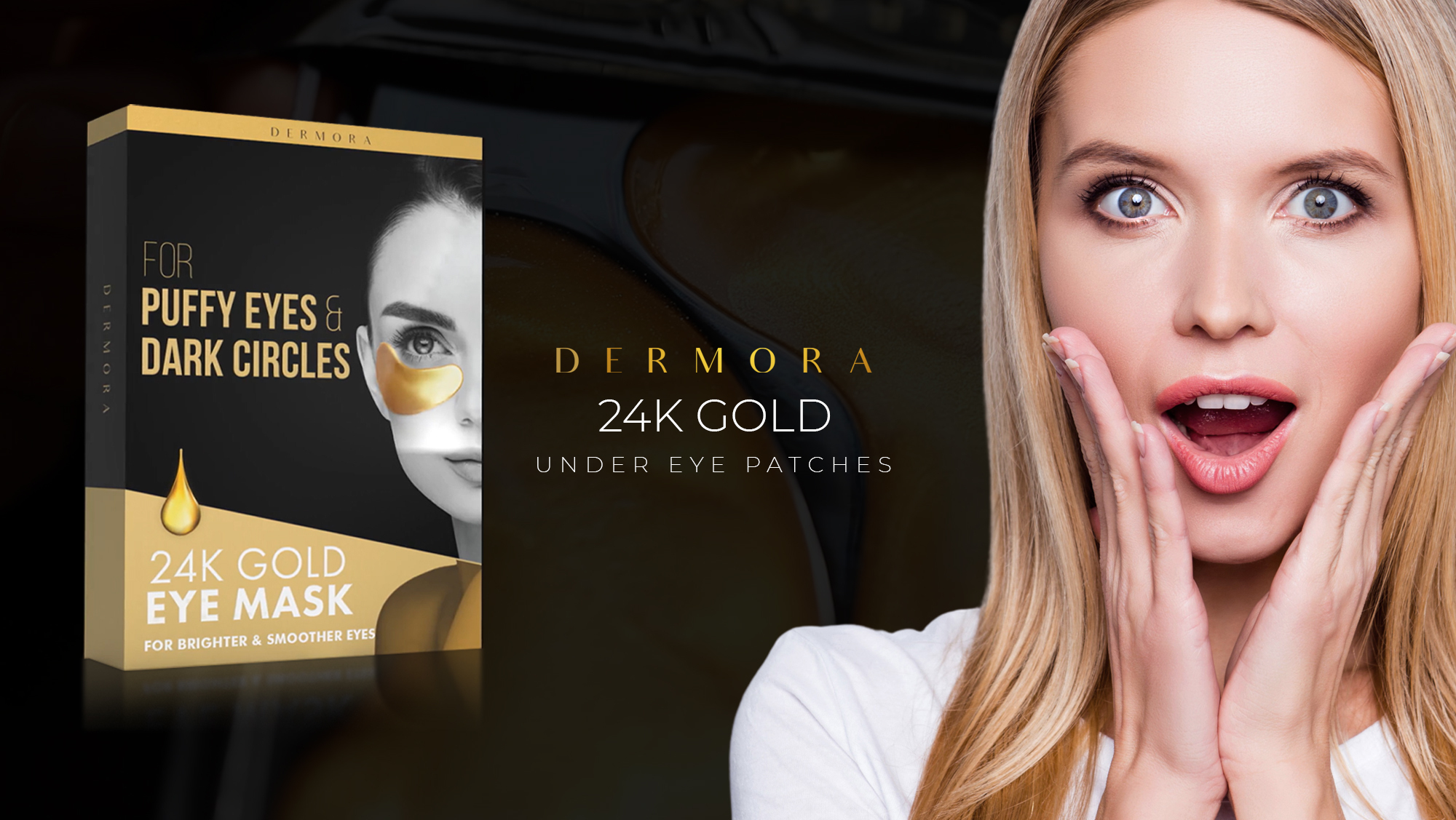 6 24K+Gold+Eye+Masks+All+Natural