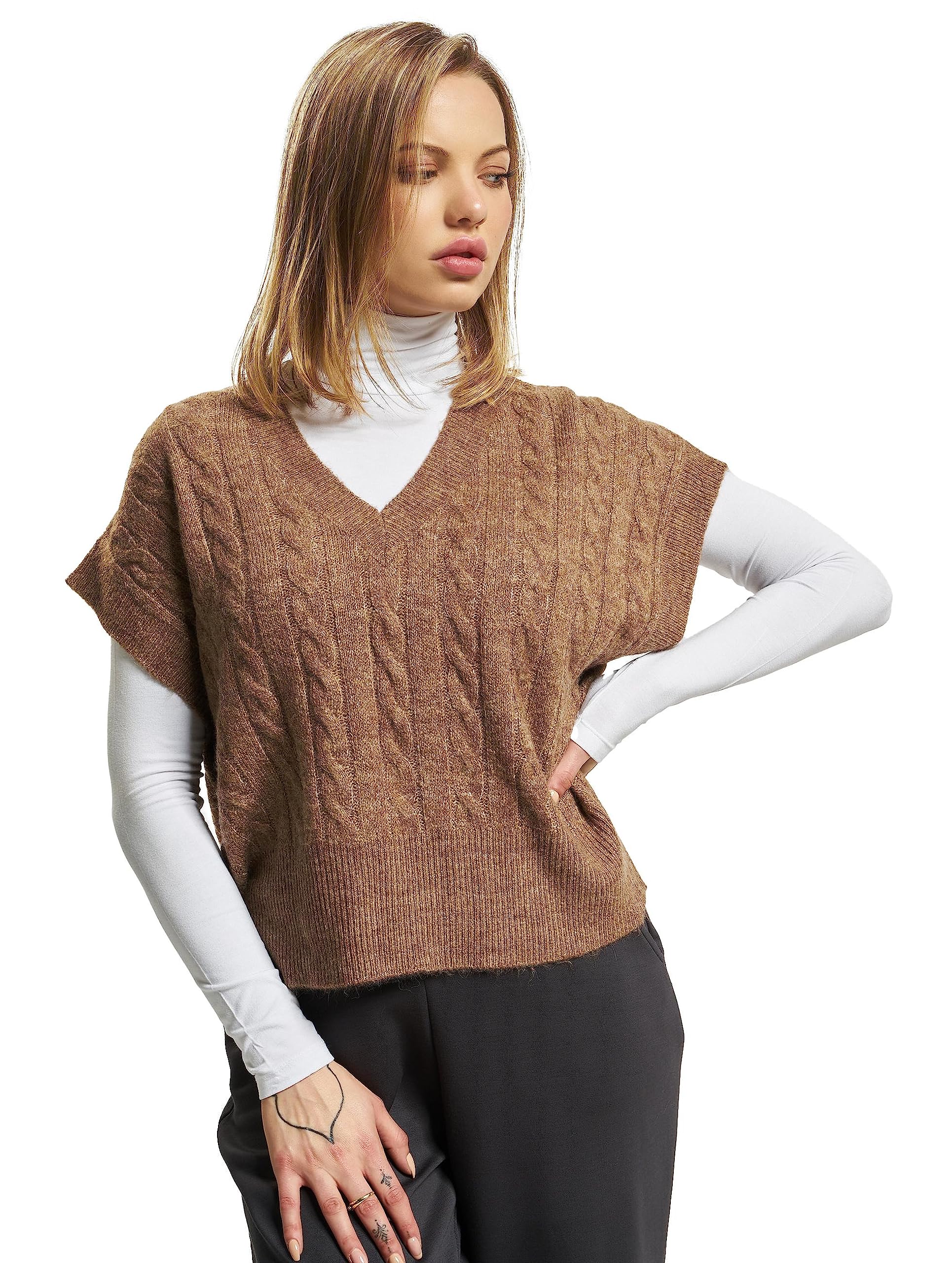 Only Melody Vest Knit - L, CARIBOU