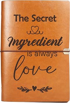 ZVMIS New Home Housewarming Gift-Retirement Birthday Wedding Mothers Day Christmas Gift-Secret Ingredient is Always Love-Removable Recipe Notebook-Blank Recipe Book-Binder Cookbook