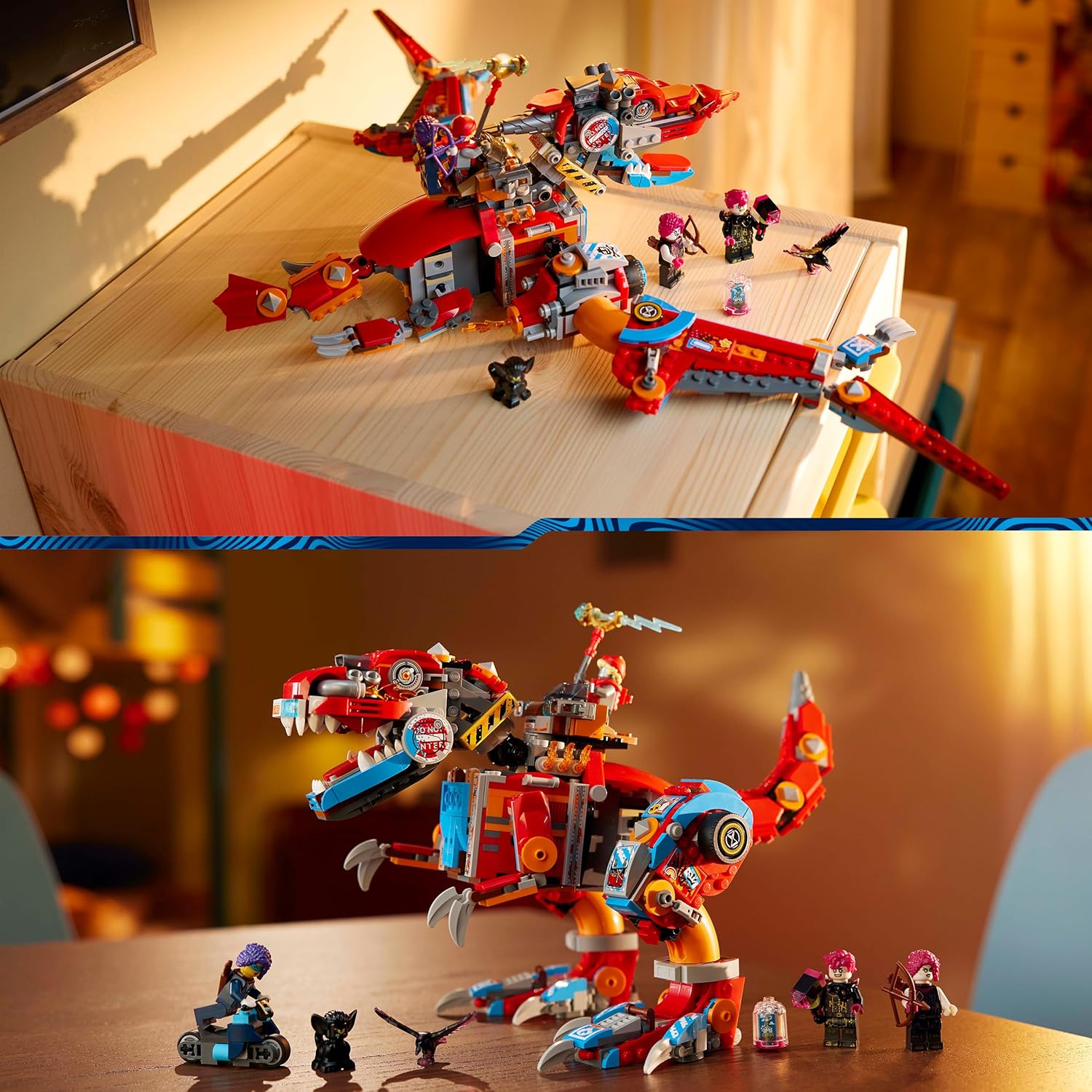 Lego DREAMZzz Dinosaur Robot C-Rex Cooper Pterodactyl Rebuildable Toy, Articulated T. Rex Figure and 4 Minifigures, Gift for Boys and Girls Ages 9 and Up 71484