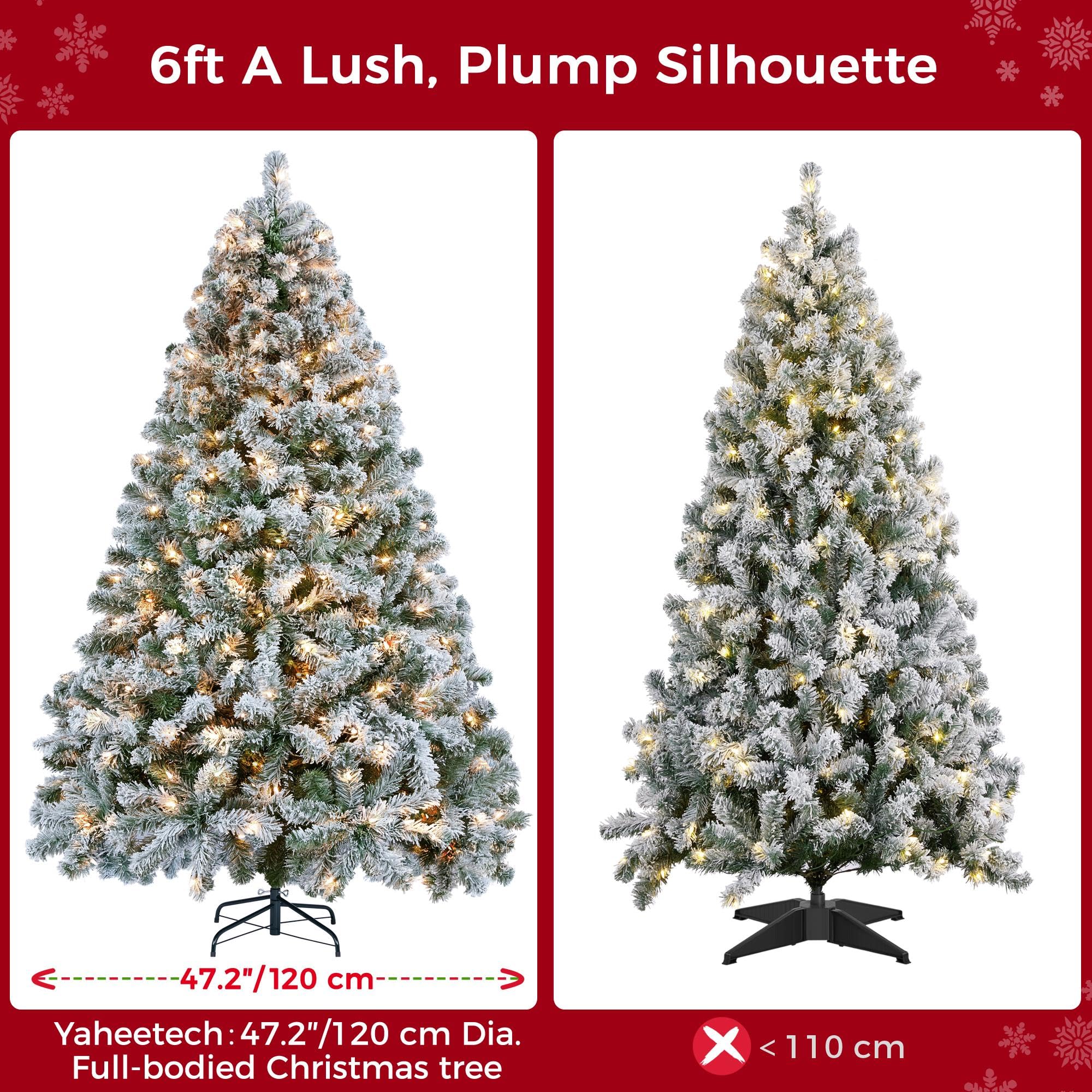 Yaheetech Mini árbol De Navidad Artificial Con Nieve, 92 Cm, Con 50
